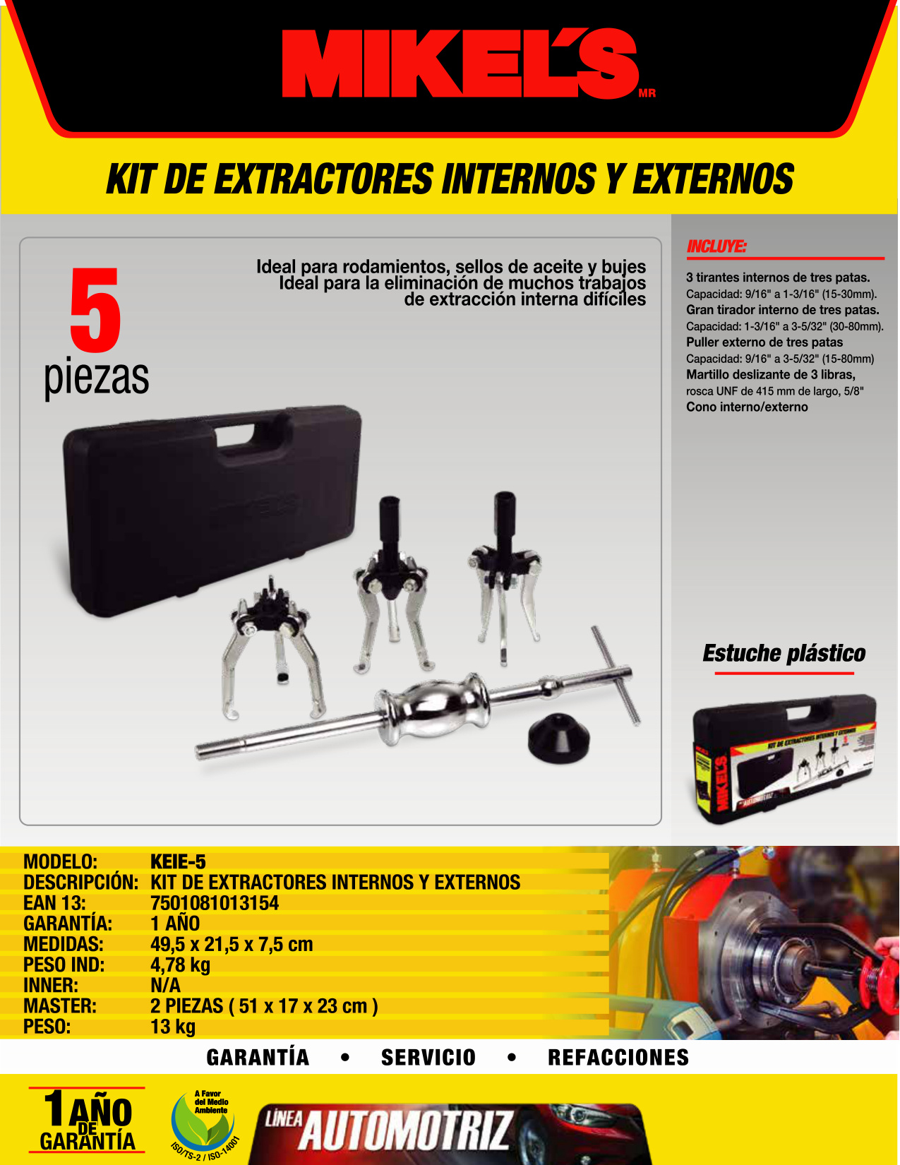 MIKELS KEIE-5 Kit de extractores internos y externos - Imagen 4