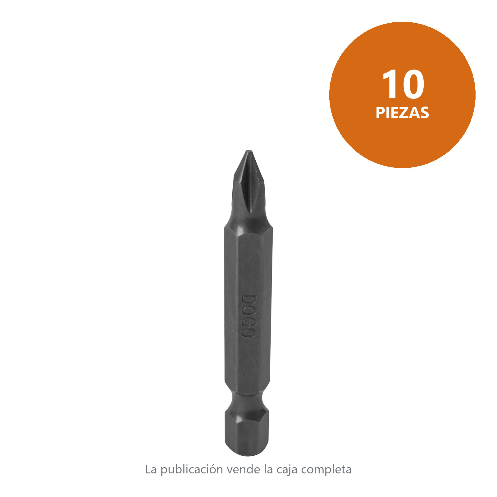Puntas Phillips #1 de 50 mm Zincadas 1/4" para Desarmador - Imagen 4