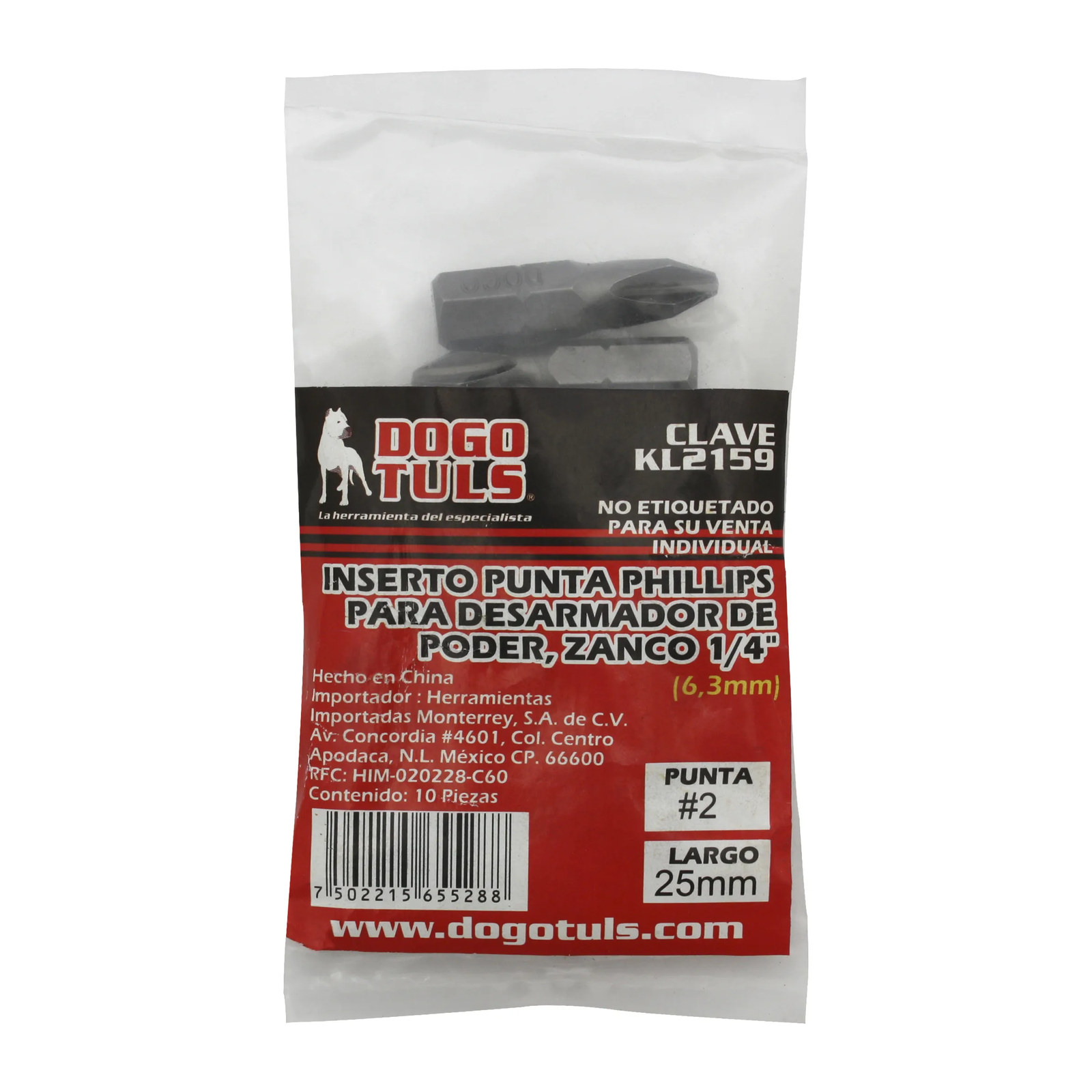 INSERTOS PARA DESARMADOR TIPO PHILLIPS 25MM #2 - Imagen 2