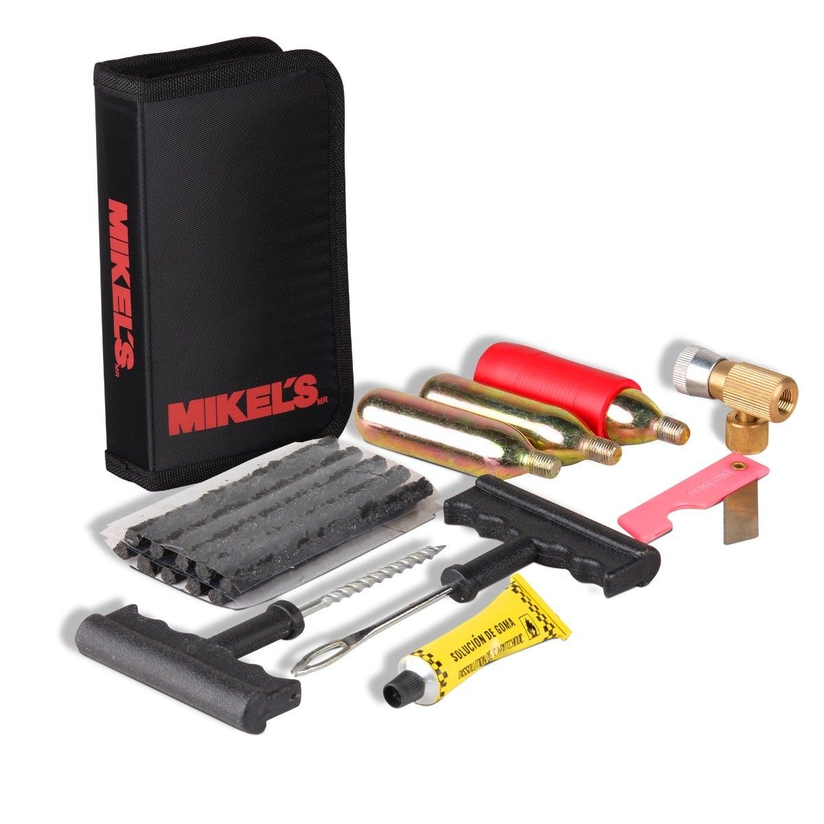 MIKELS KMR Kit reparación para llantas de moto