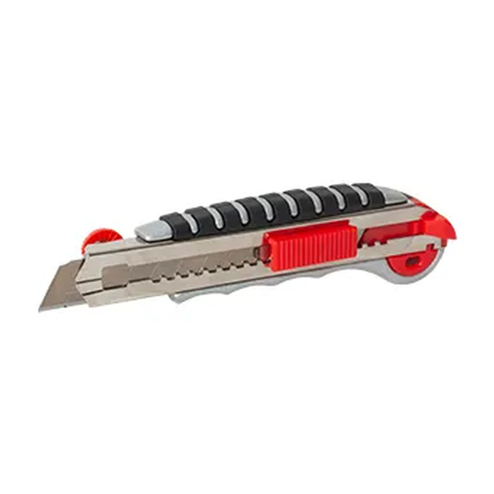 Navaja Cúter de Aluminio 6" Carga Automática con Grip TPR - Paquete 4 Piezas