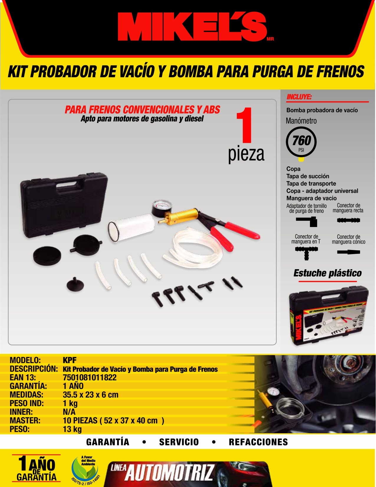 MIKELS KPF Kit purga de frenos convencionales y ABS - Imagen 4