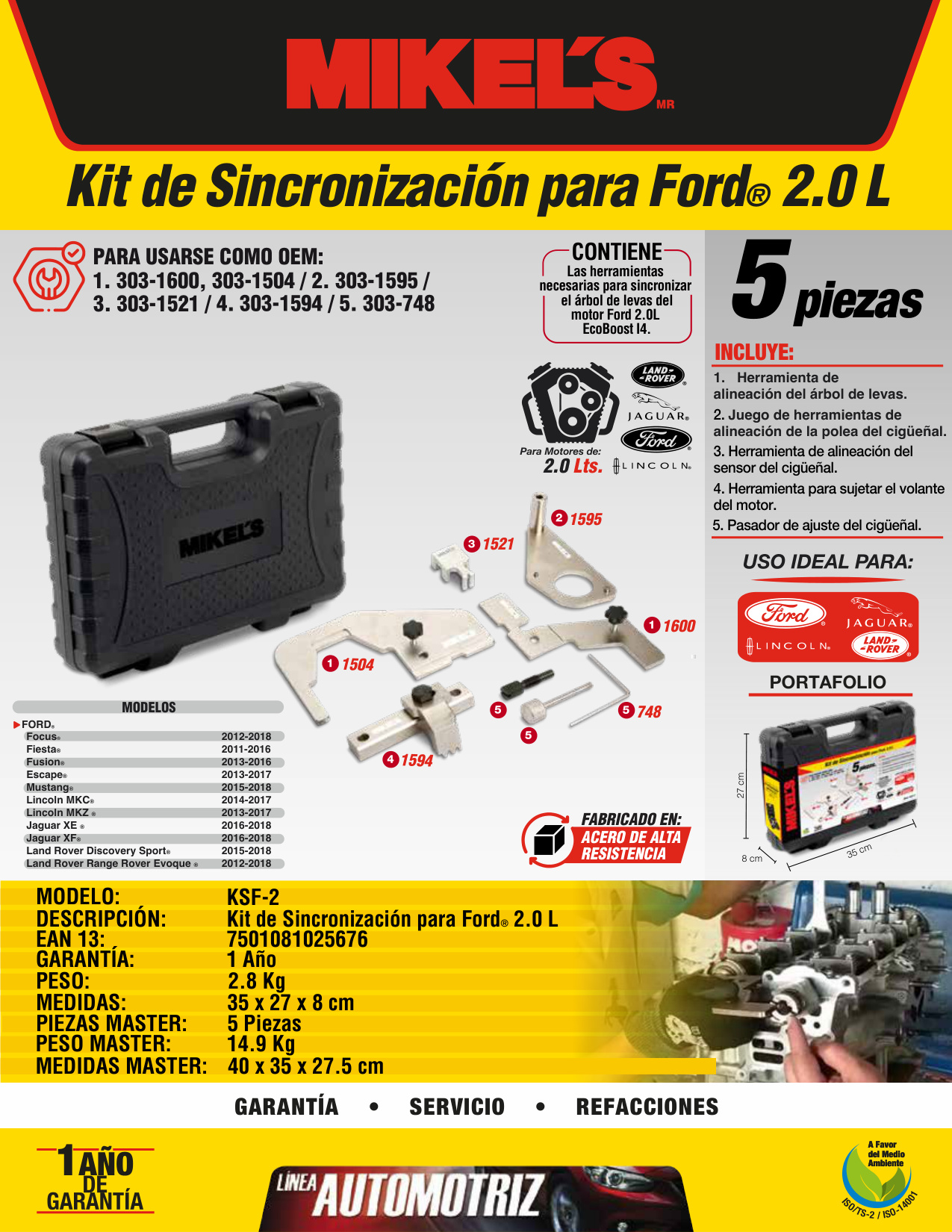 MIKELS KSF-2 Kit de sincronización para Ford® 2.0 - Imagen 4