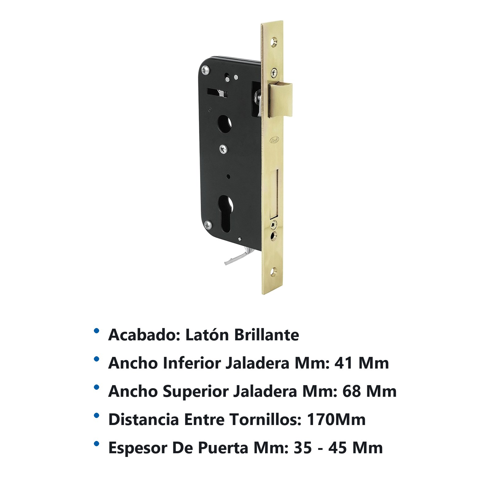Conjunto Classic función doble, latón brillante, llave estándar Lock - Imagen 2