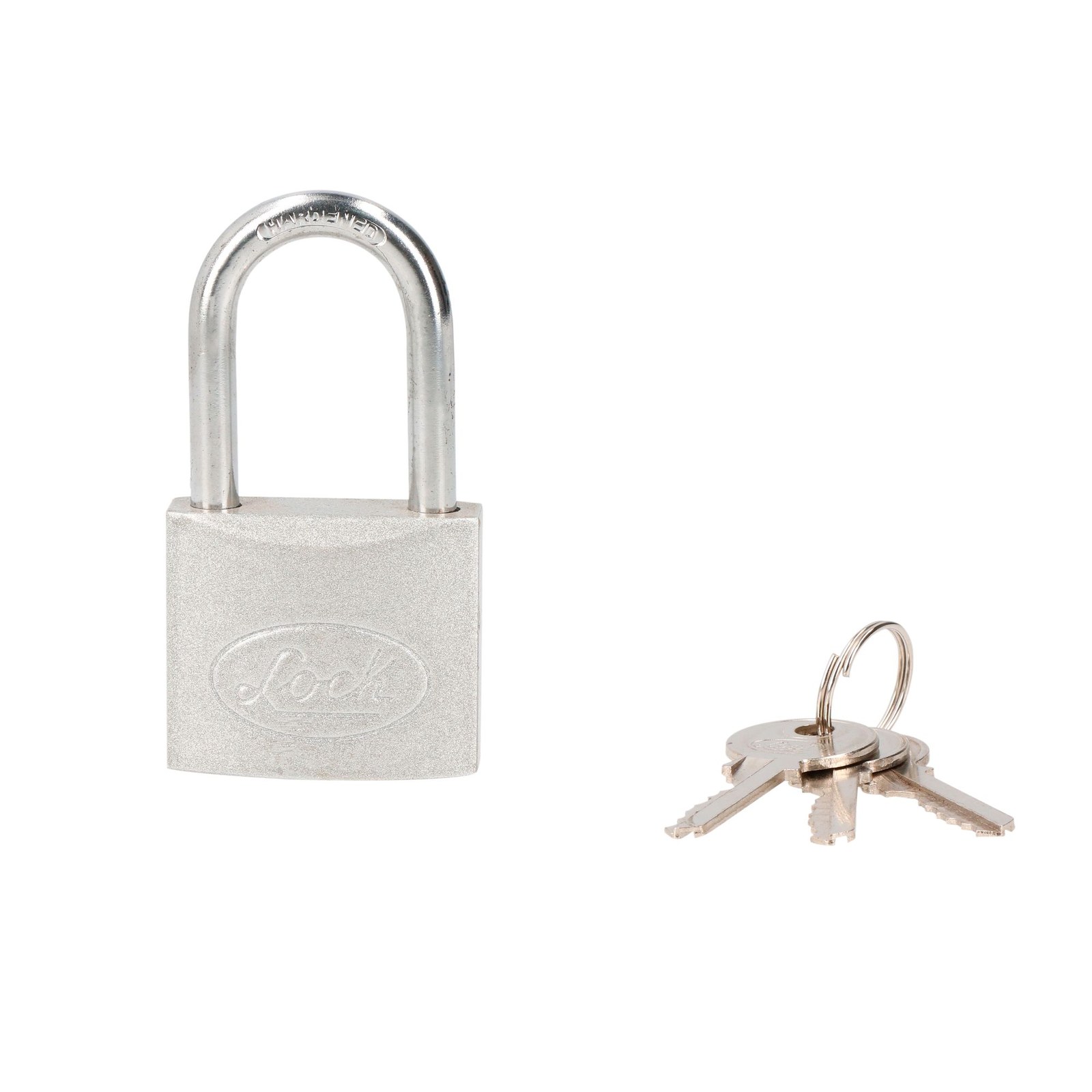 Candado de acero largo 45 mm, llave estándar, en caja Lock - Imagen 4