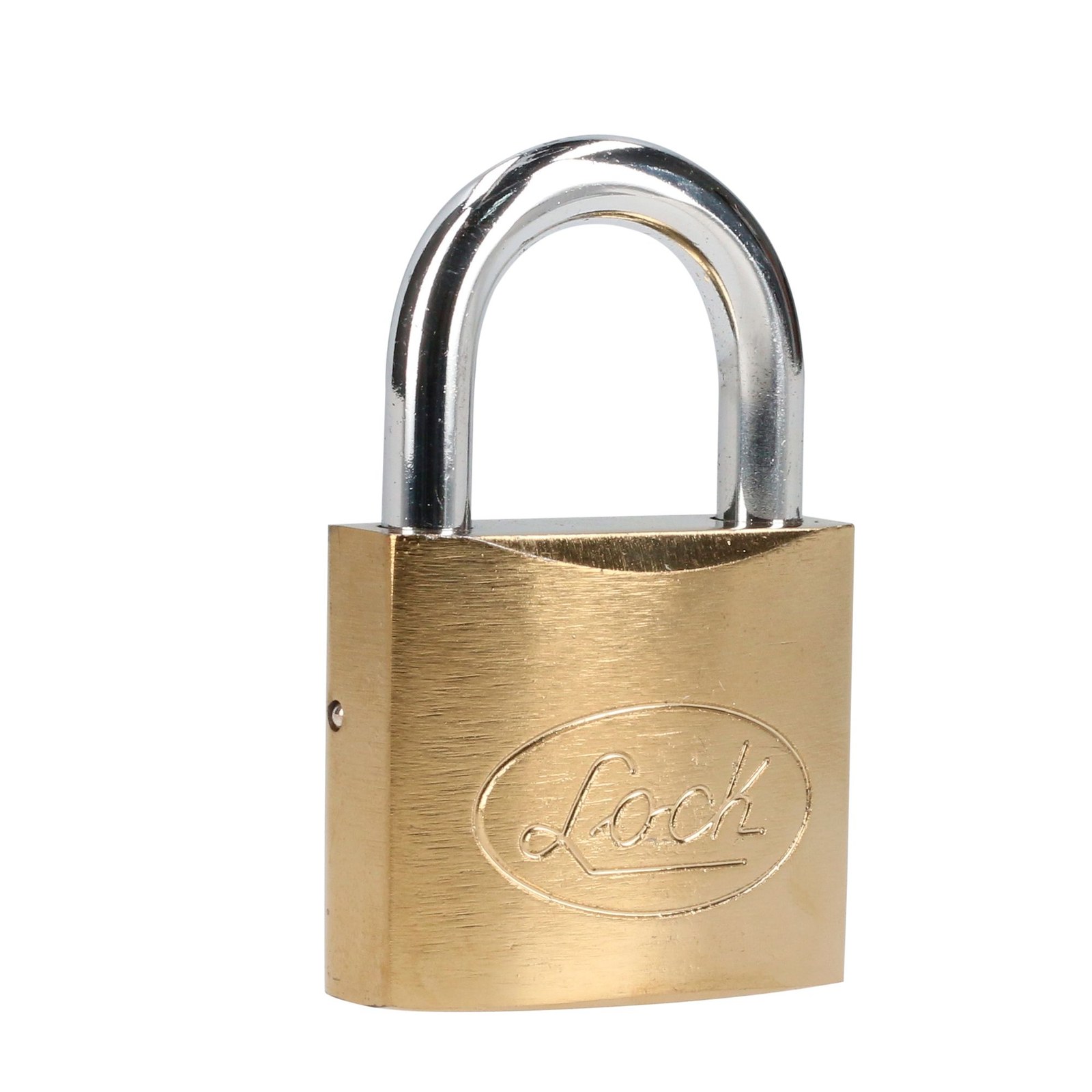 Candado de acero corto 50 mm, acabado latonado, llave estándar Lock - Imagen 2