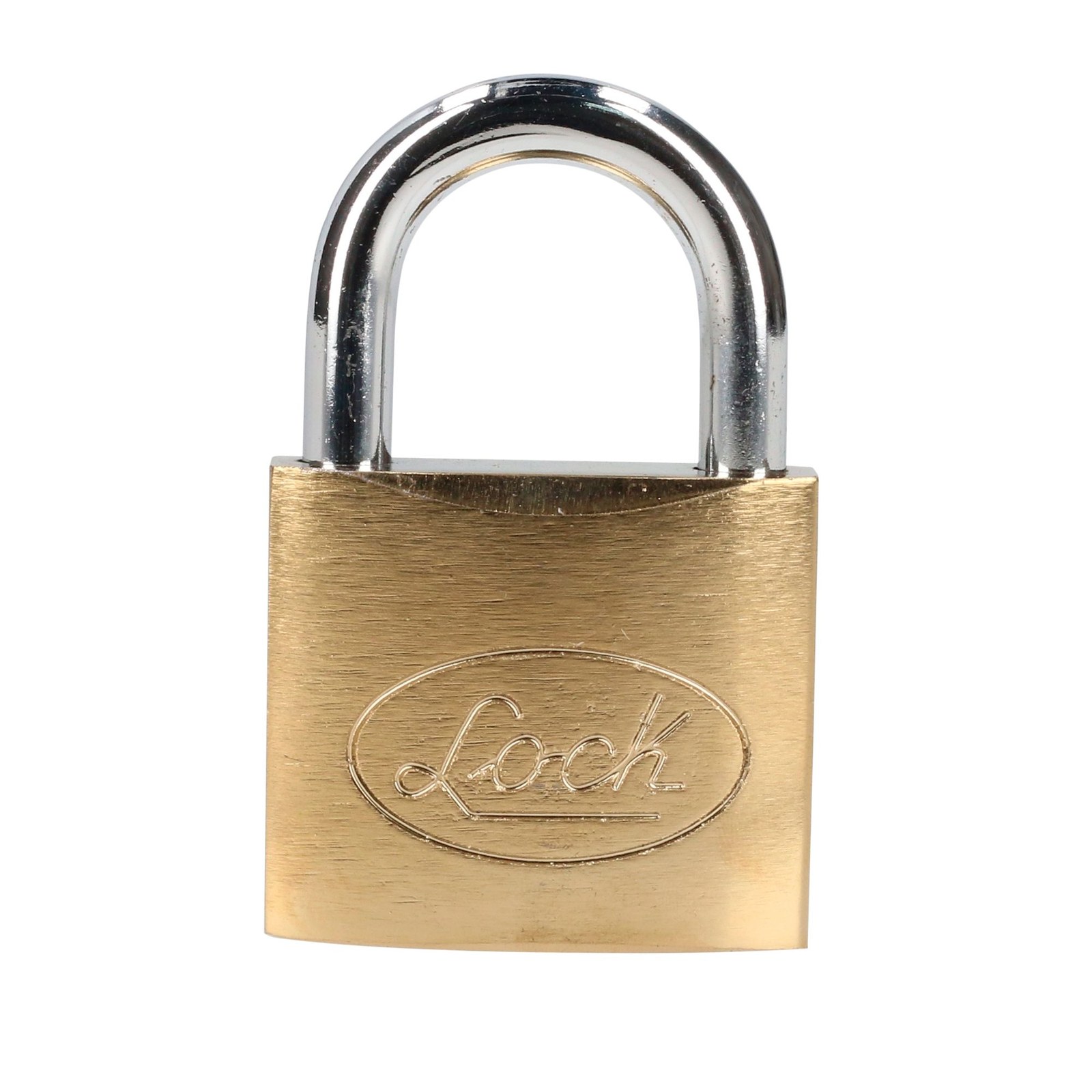 Candado de acero corto 50 mm, acabado latonado, llave estándar Lock - Imagen 3