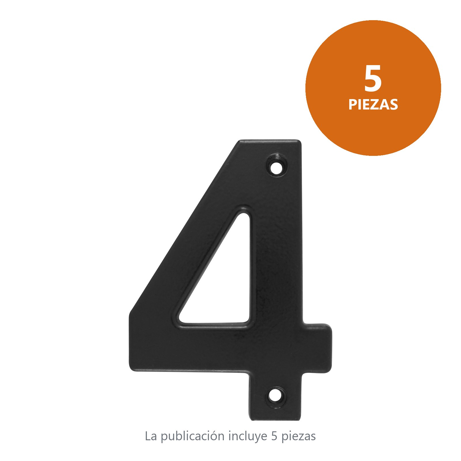 Número 4 bold 4" negro Lock - Imagen 3