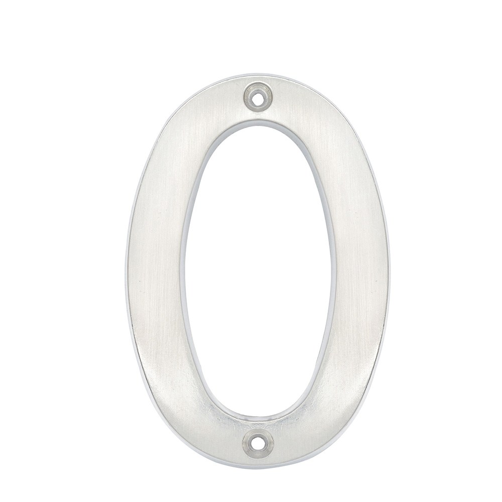 Número 0 slim 4" níquel satinado Lock
