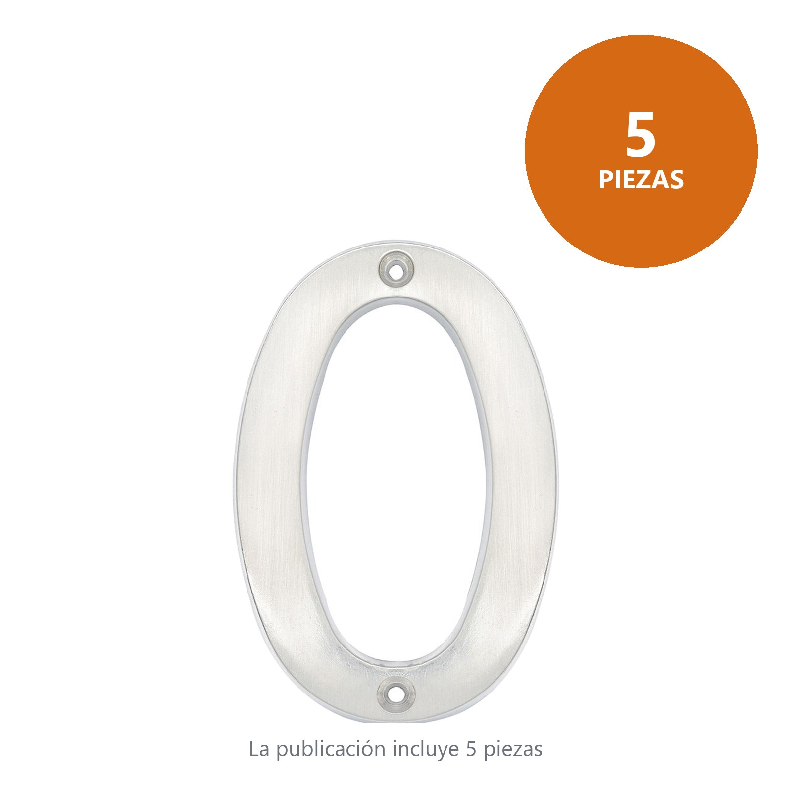 Número 0 slim 4" níquel satinado Lock - Imagen 3