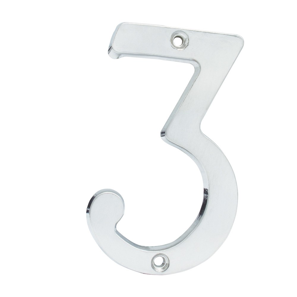 Número 3 slim 4" níquel satinado Lock