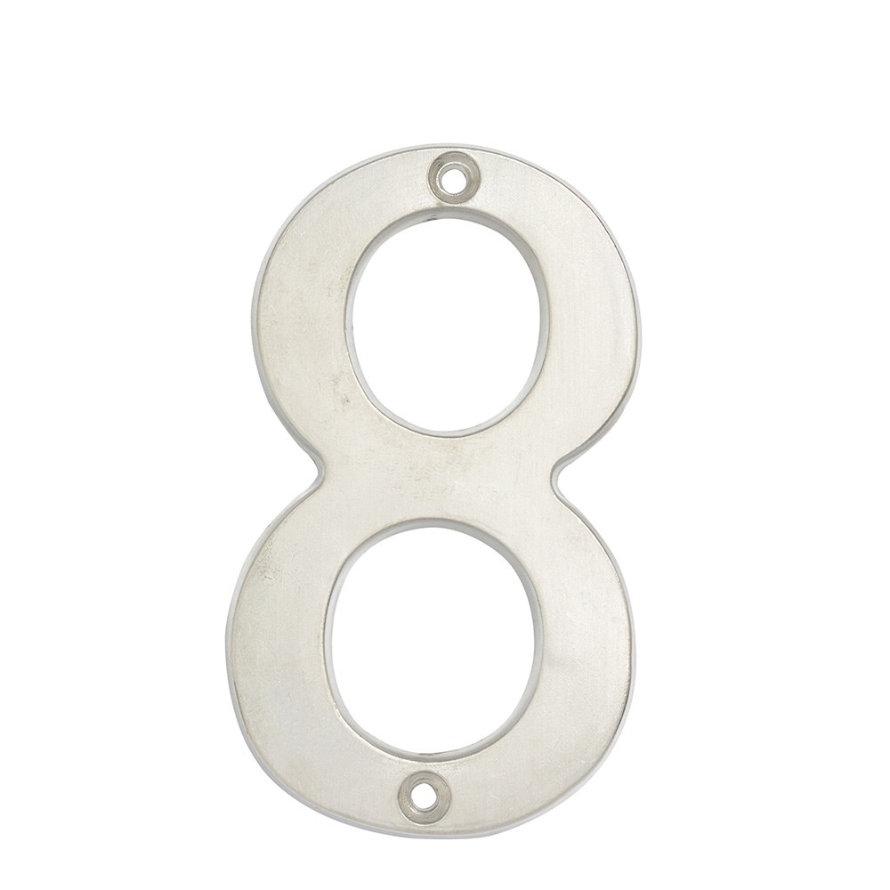 Número 8 slim 4" níquel satinado Lock