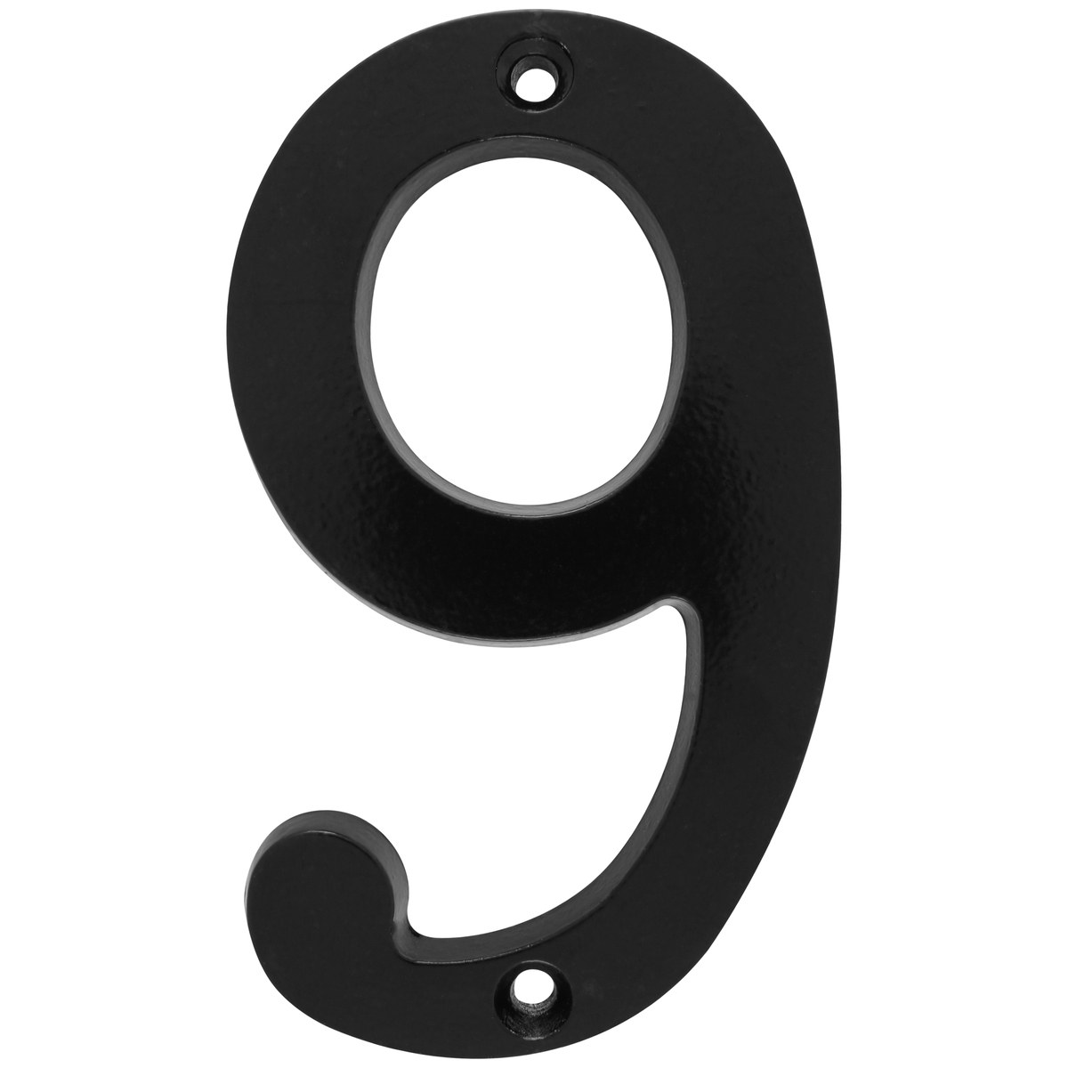 Número 9 slim 4" negro Lock