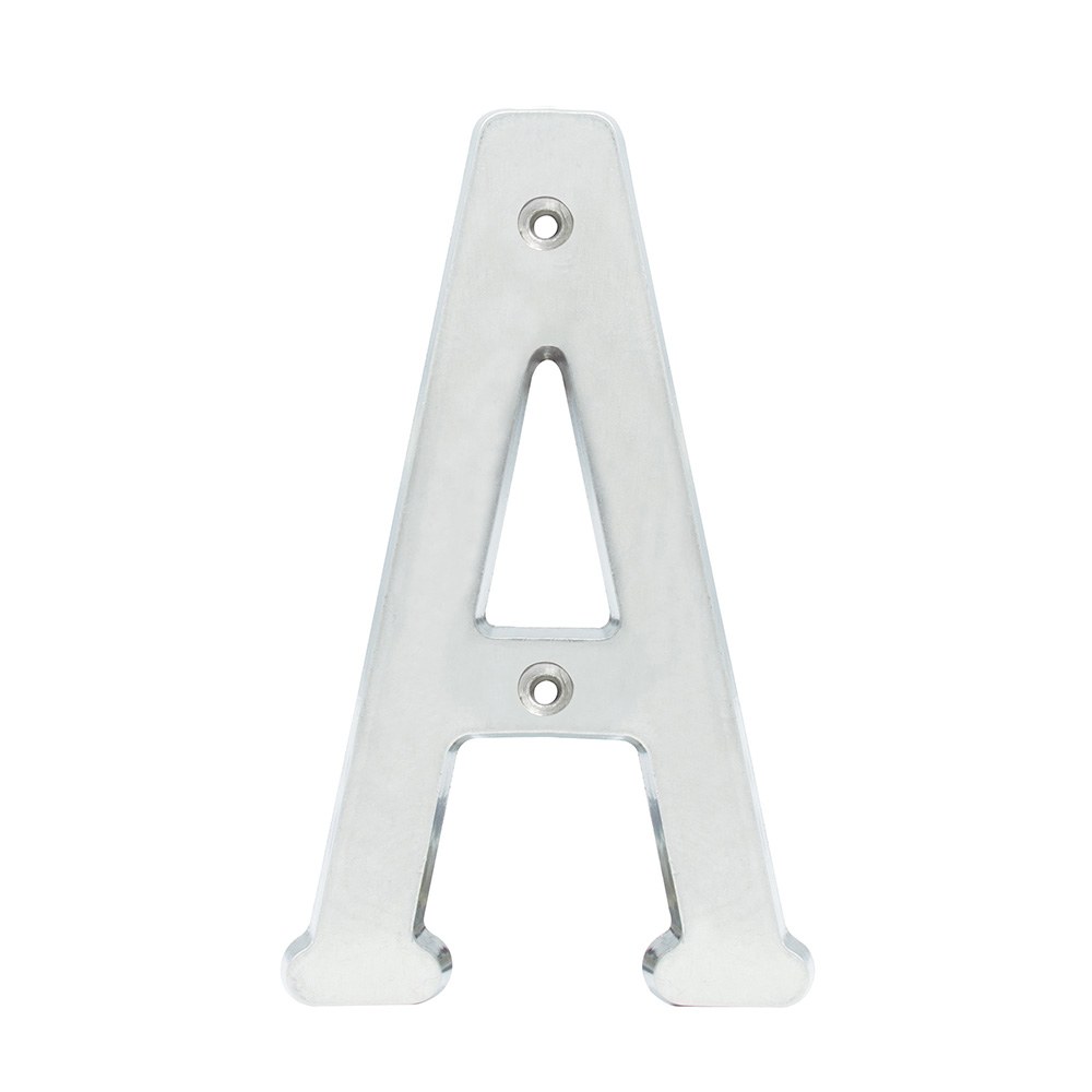 Letra A slim 4" níquel satinado Lock