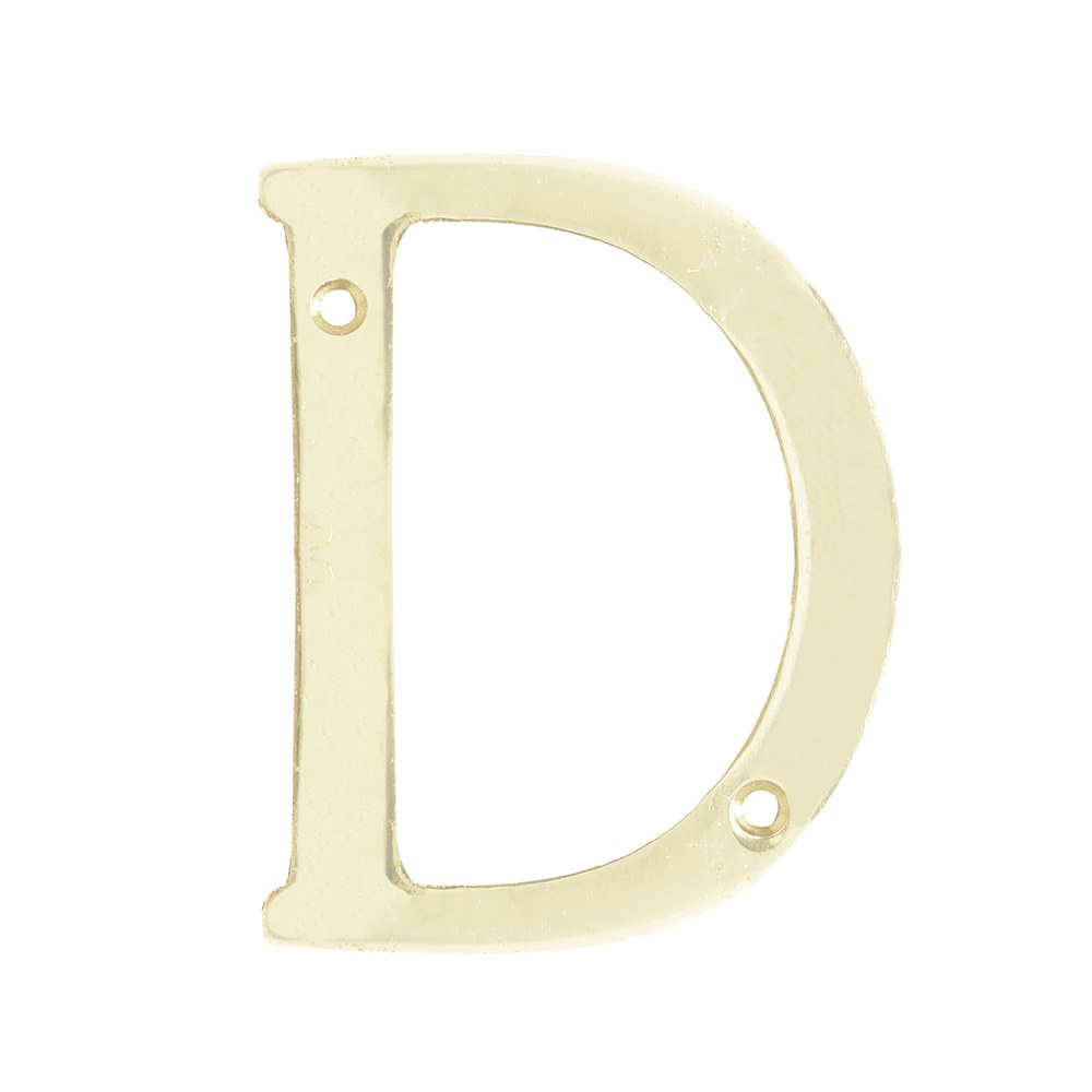 Letra D slim 4" latón brillante Lock
