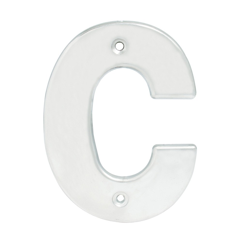 Letra C bold 4" cromo satinado Lock