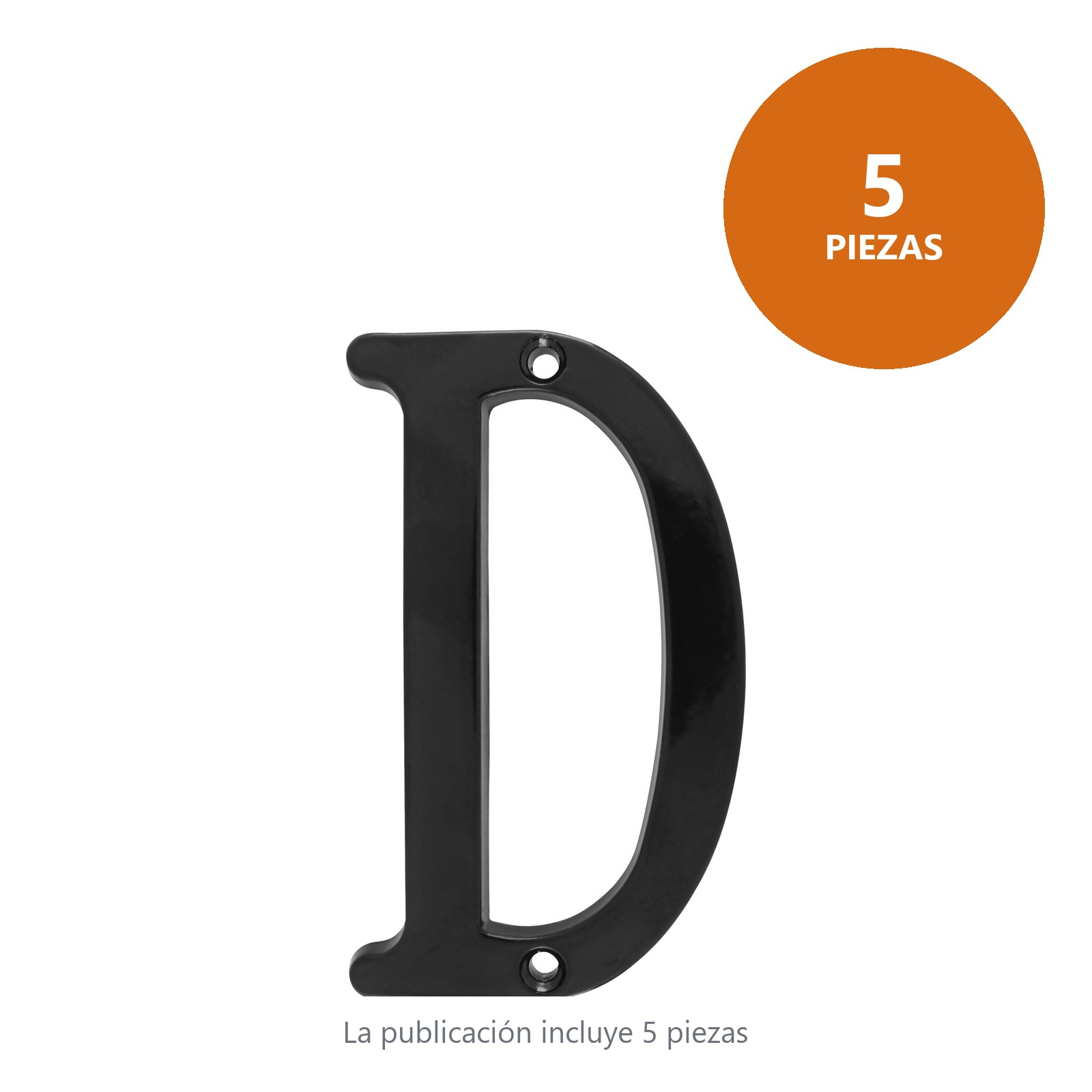 Letra A slim 4" negro Lock - Imagen 3