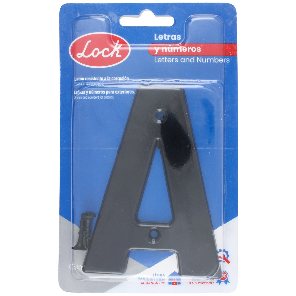 Letra A bold 4" negro Lock - Imagen 2