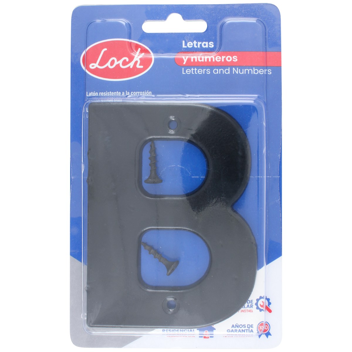 Letra B bold 4" negro Lock - Imagen 2