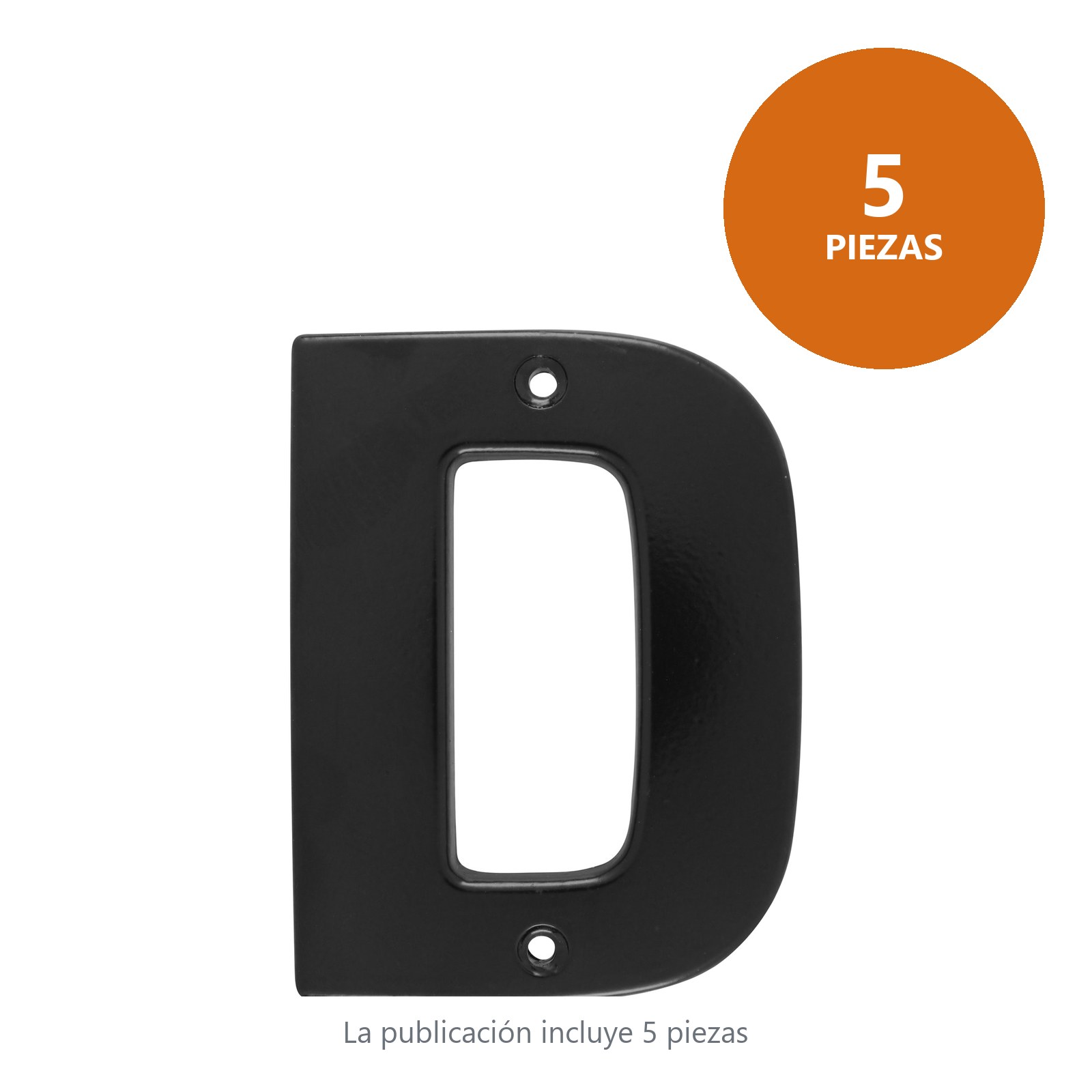 Letra D bold 4" negro Lock - Imagen 3