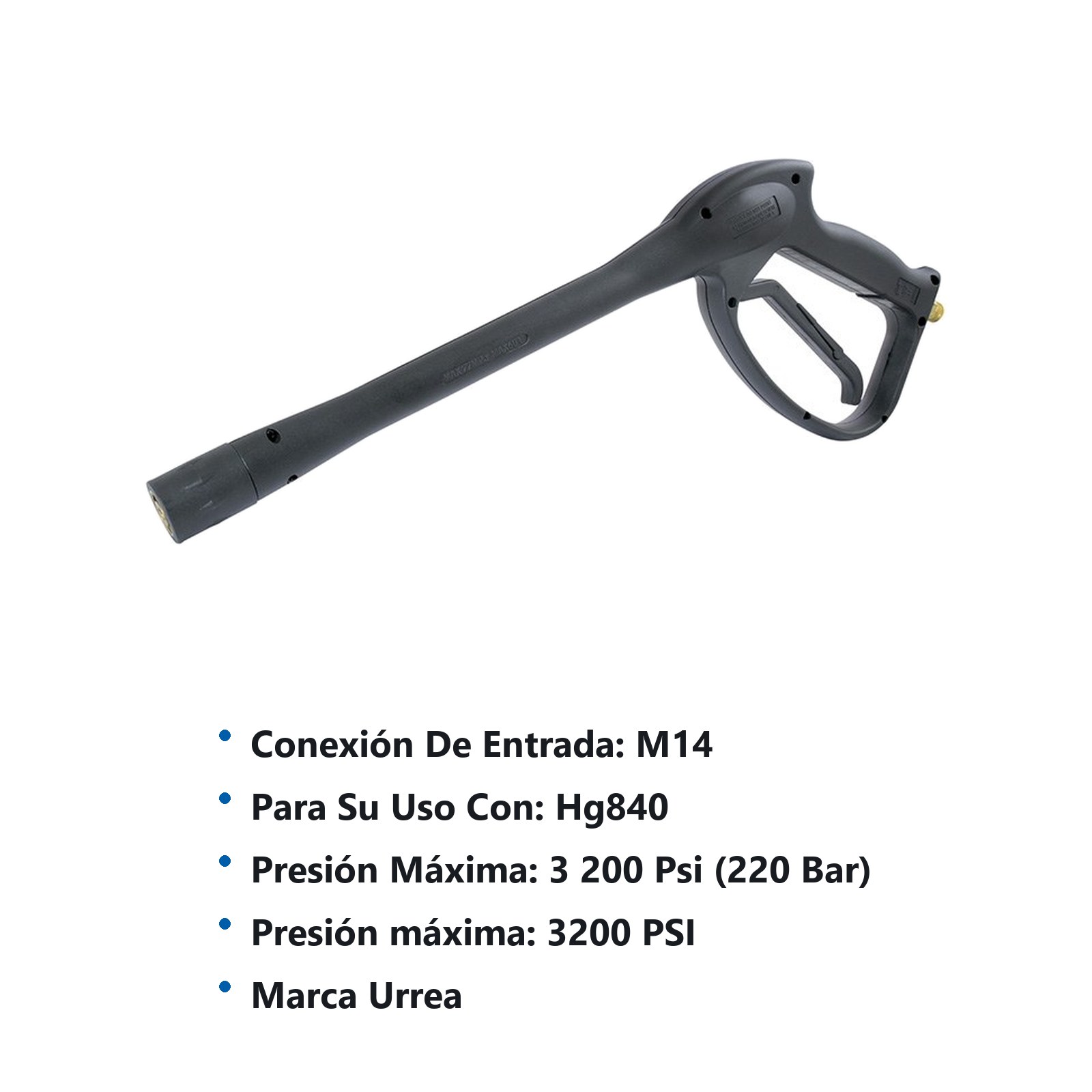 Lanza y pistola para hidrolavadora a gasolina HG840 Urrea - Imagen 2