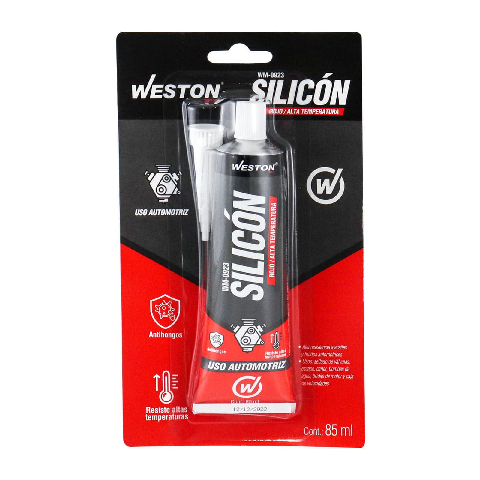 SILICON ROJO ALTA TEMPERATURA TUBO 85ML (WM-0923) - Imagen 3