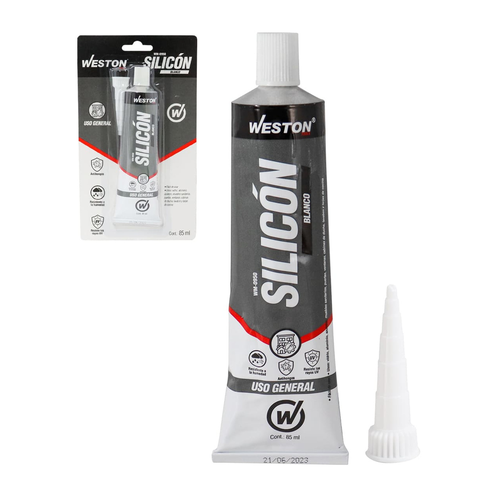 Silicón Blanco Uso General Tubo 85 ml Weston
