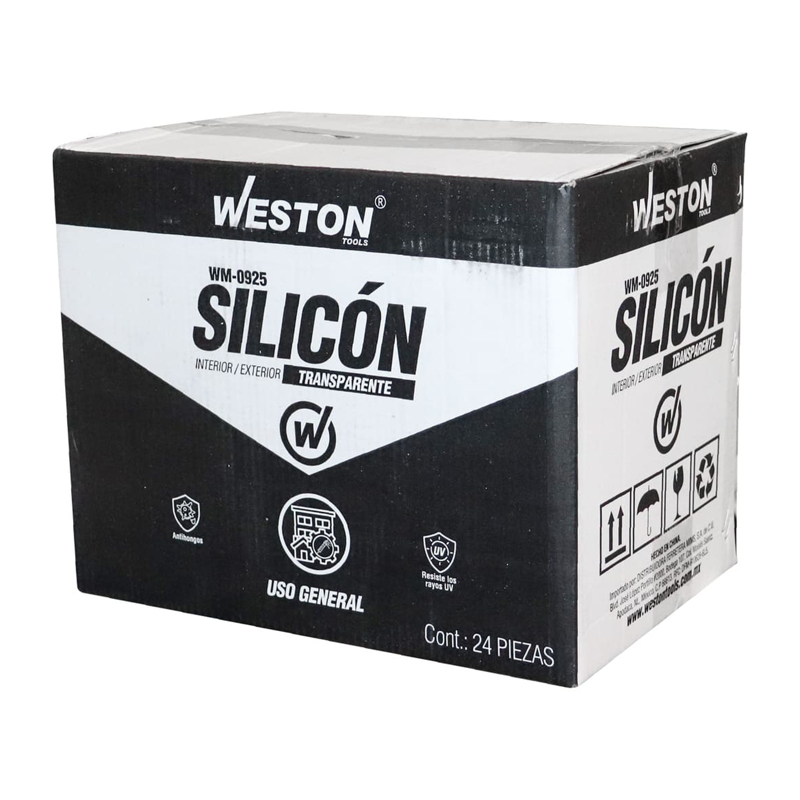 SILICON TRANSPARENTE USO GENERAL CARTUCHO 300ml (Precio x Caja - Caja C/24 pzs) - Imagen 4