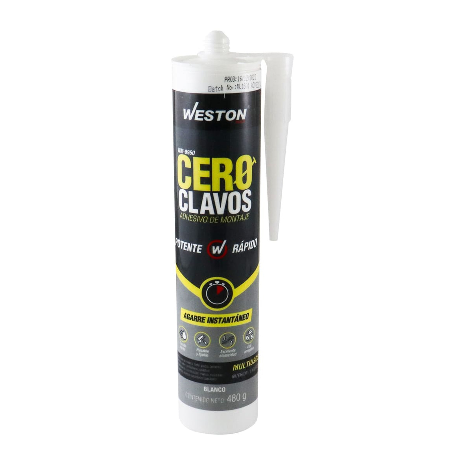 ADHESIVO DE MONTAJE CERO CLAVOS 480 g - Imagen 2