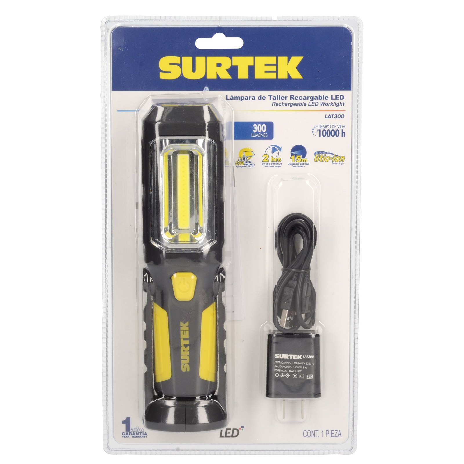 Lámpara de LED para taller recargable de 300 lm Surtek - Imagen 2