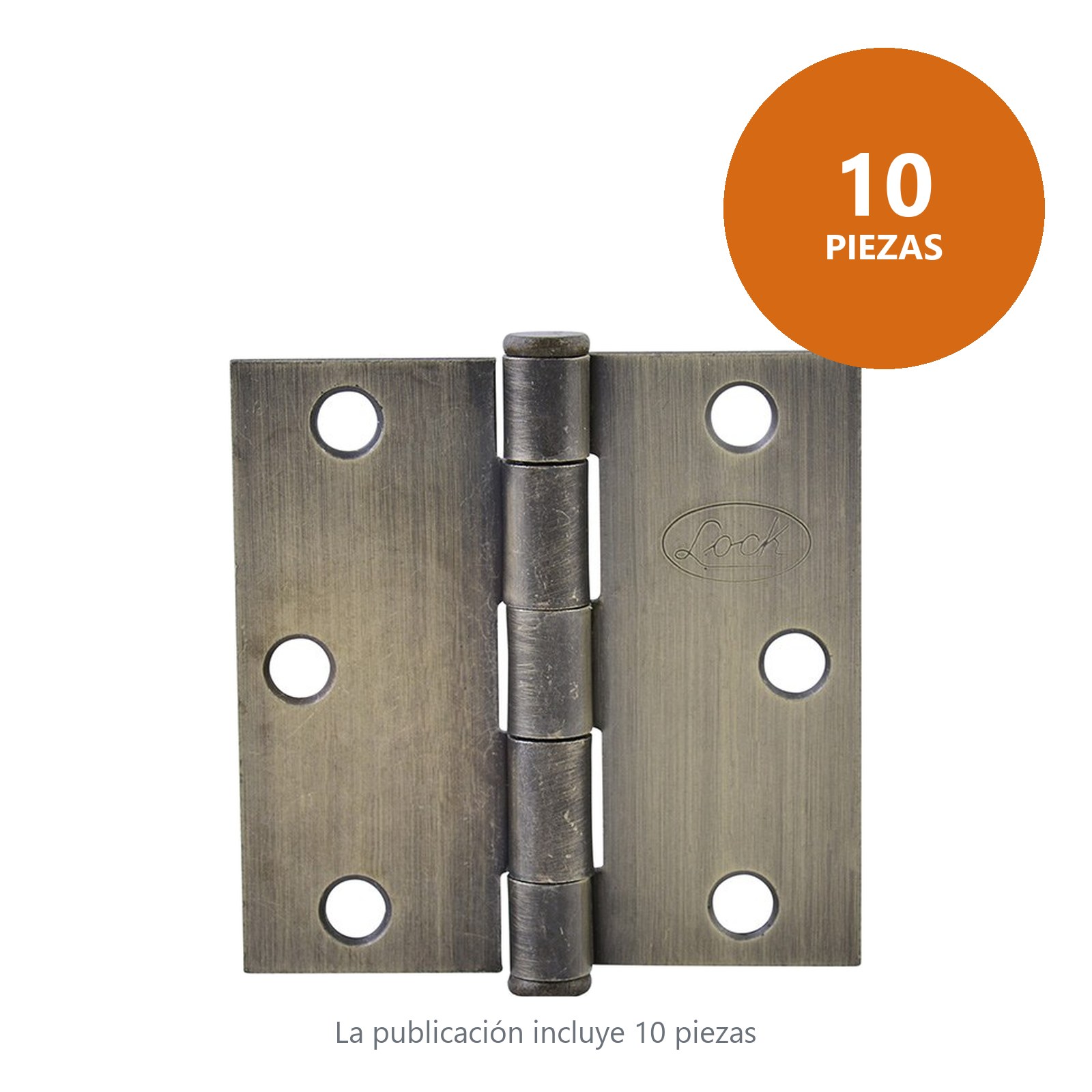 Bisagra cuadrada perno suelto de acero latón antiguo 2.5" x 2.5" Lock - Imagen 3
