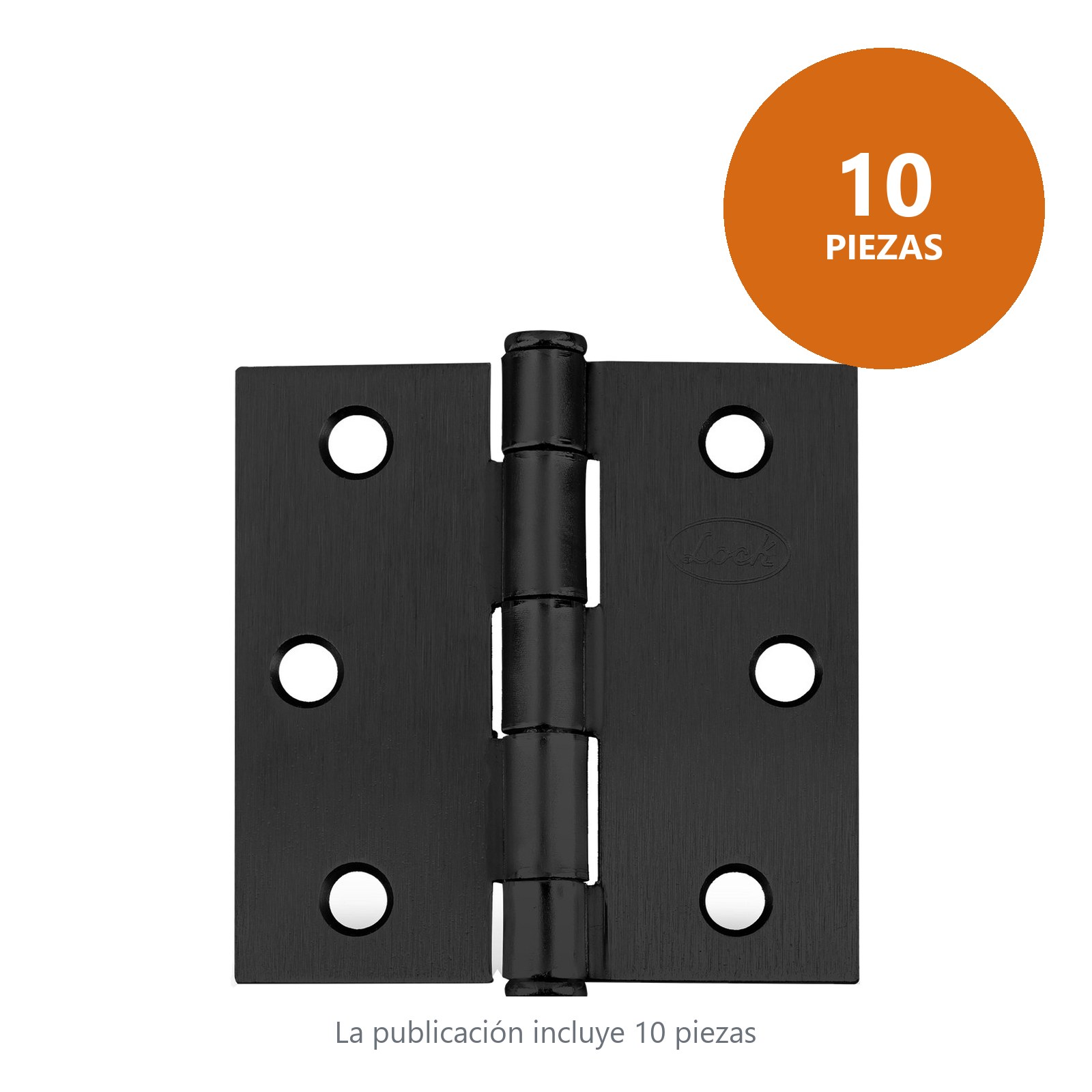 Bisagra cuadrada perno suelto de acero negro 3" x 3" Lock - Imagen 3