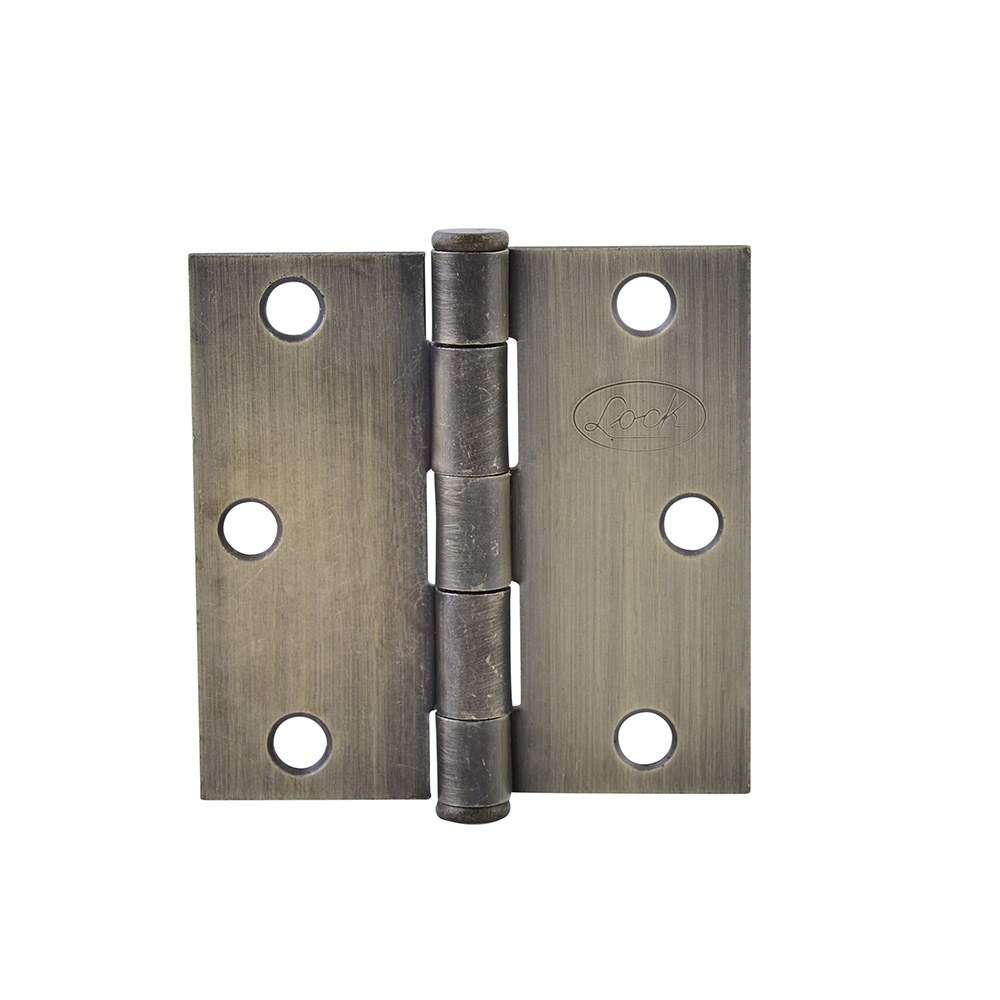 Bisagra cuadrada perno suelto de acero latón antiguo 3.5" x 3.5" Lock