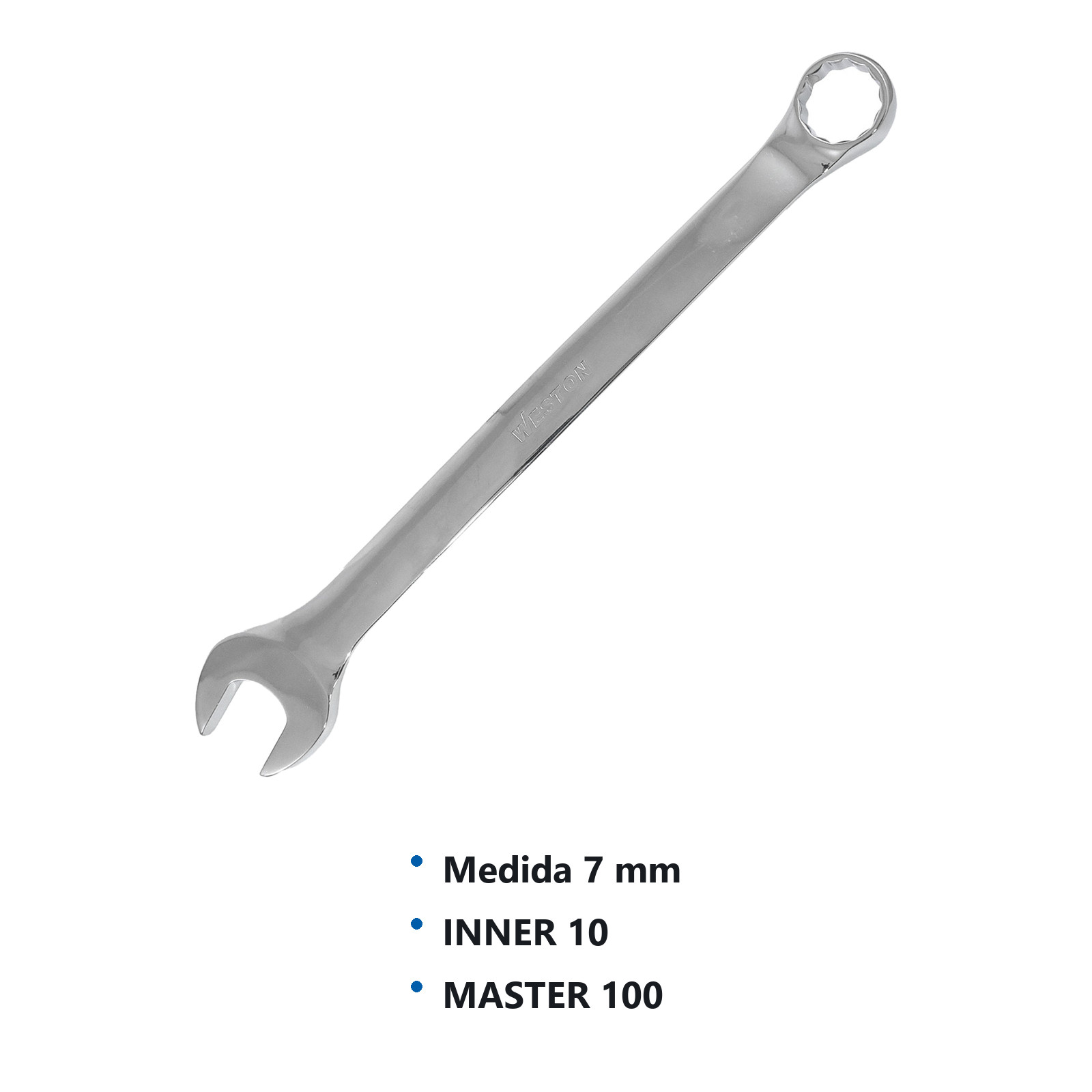 LLAVE COMBINADA CrV PULIDO ESPEJO METRICA 7MM - Imagen 4