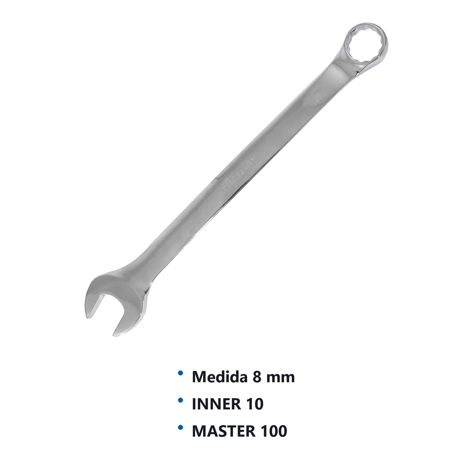 LLAVE COMBINADA CrV PULIDO ESPEJO METRICA 8MM - Imagen 4