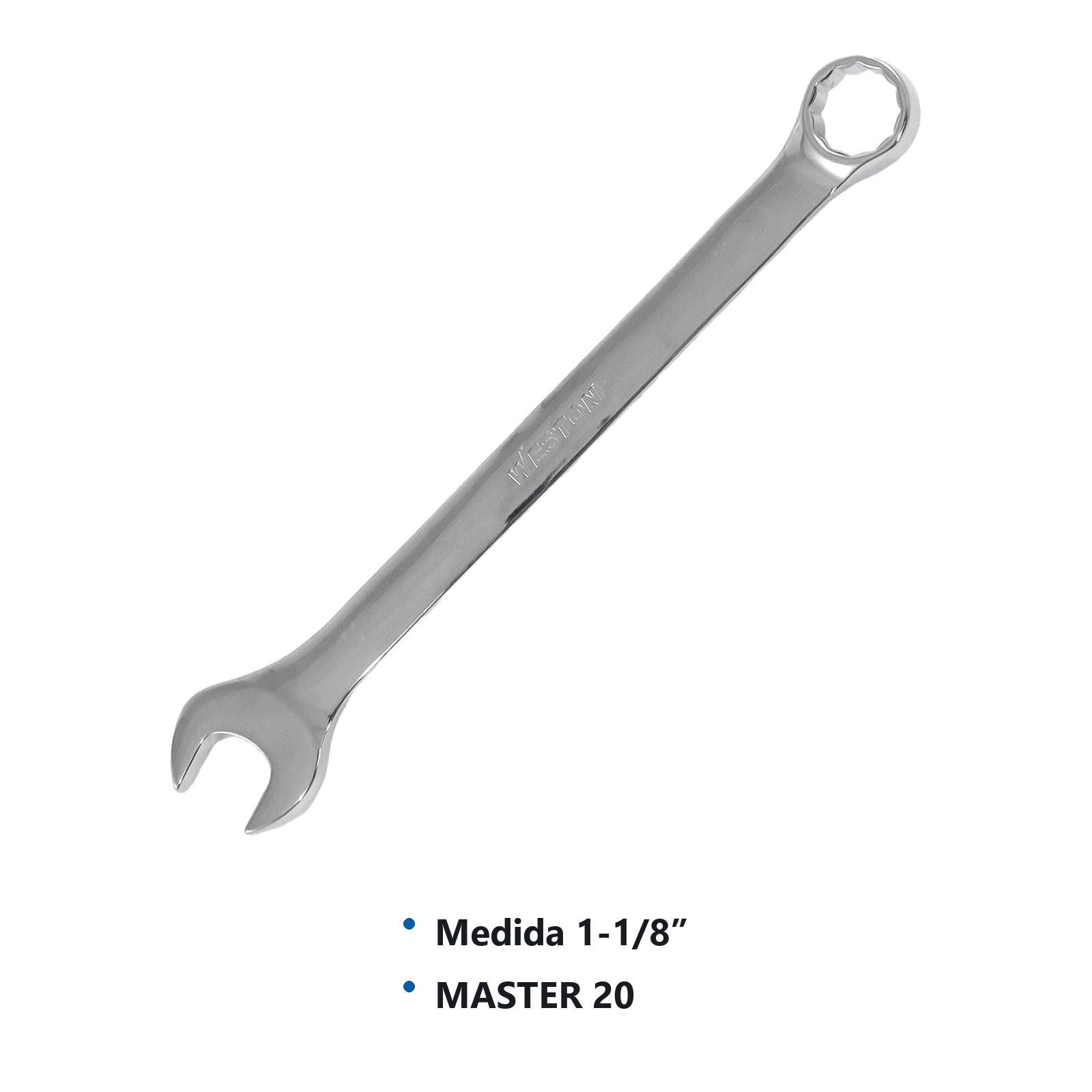 LLAVE COMBINADA CrV PULIDO ESPEJO FRACCIONAL 1-1/8" - Imagen 4