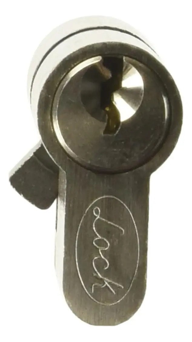 Cilindro europeo 70 mm función doble, níquel satinado, llave estándar, en caja Lock - Imagen 2
