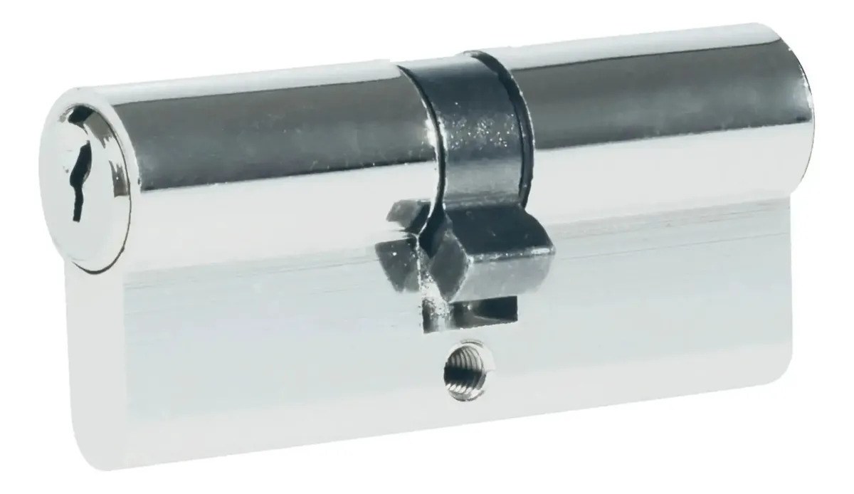 Cilindro europeo 70 mm función doble, níquel satinado, llave estándar, en caja Lock - Imagen 4