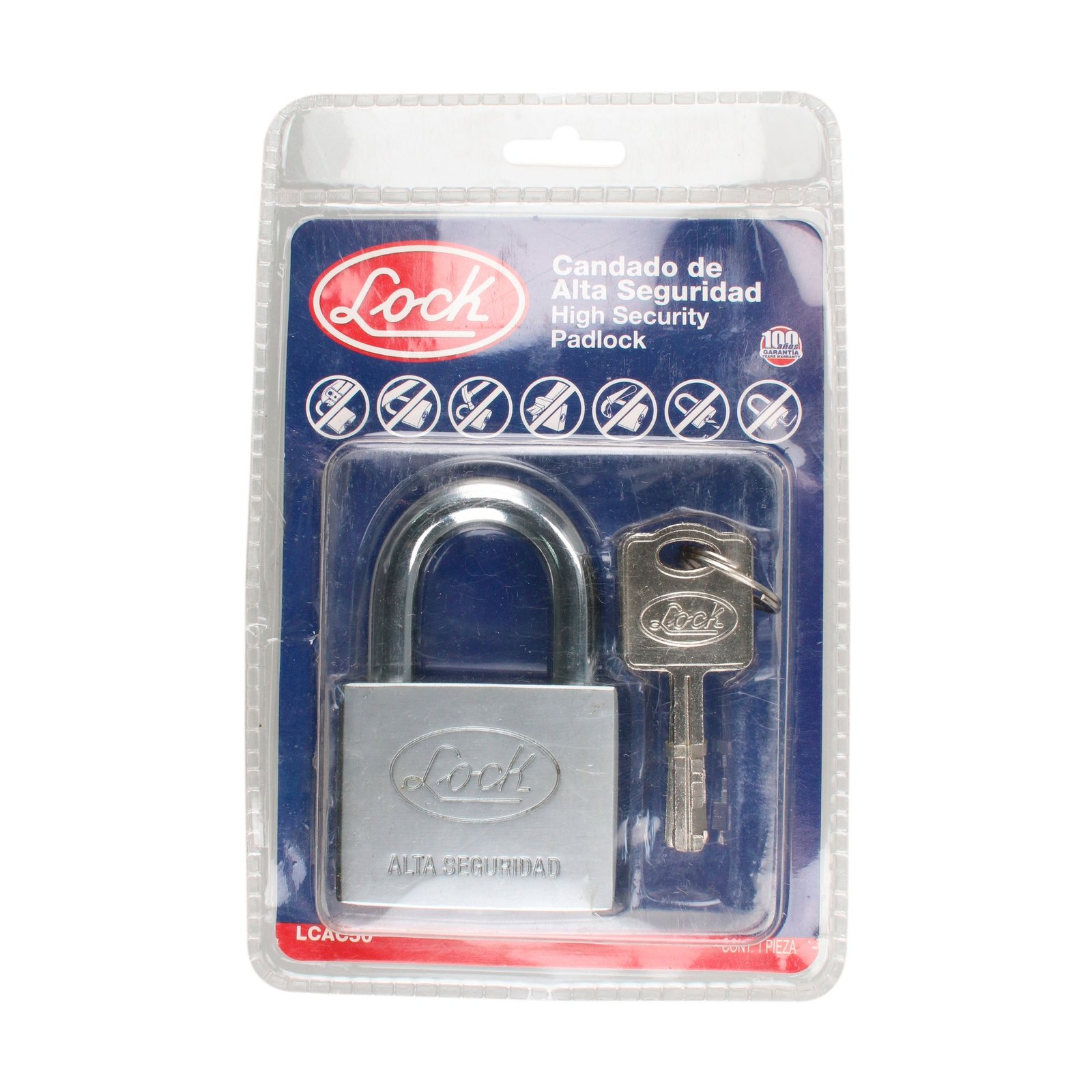 Candado de alta seguridad 50 mm, llave de disco Lock - Imagen 3