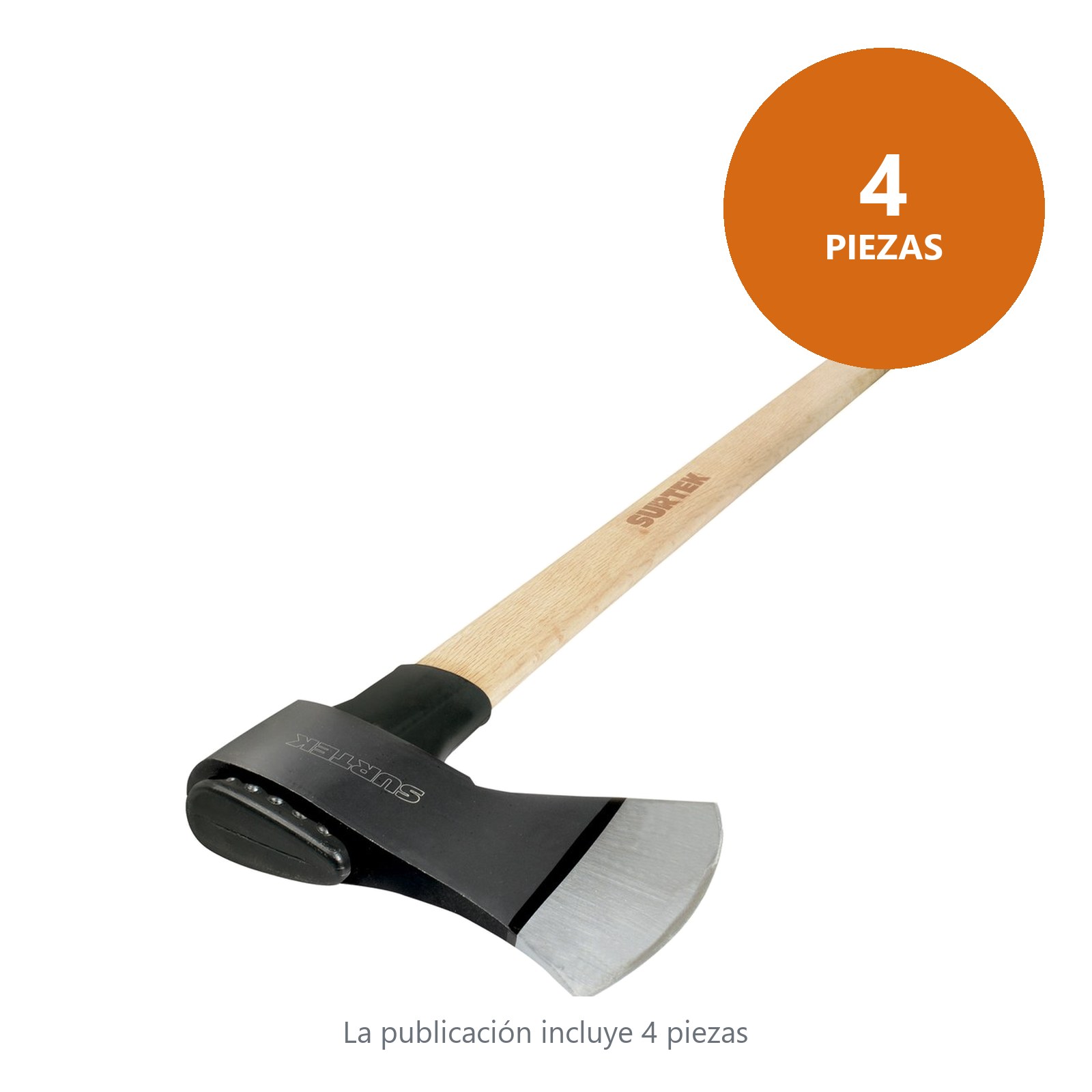 Hacha de labor entera con cabeza forjada en acero sin mango, 3 lb Surtek - Imagen 2