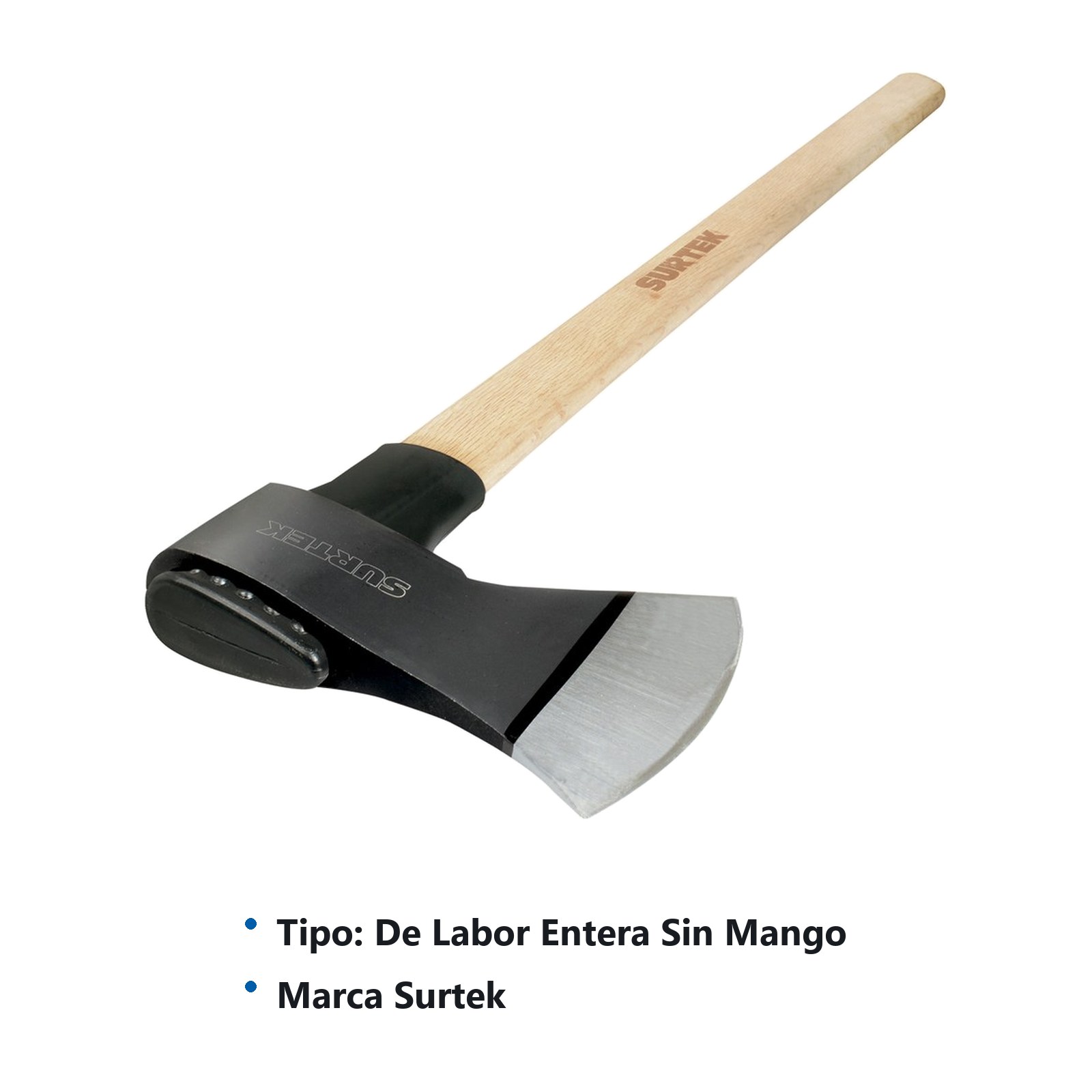 Hacha de labor entera con cabeza forjada en acero sin mango, 3 lb Surtek - Imagen 3