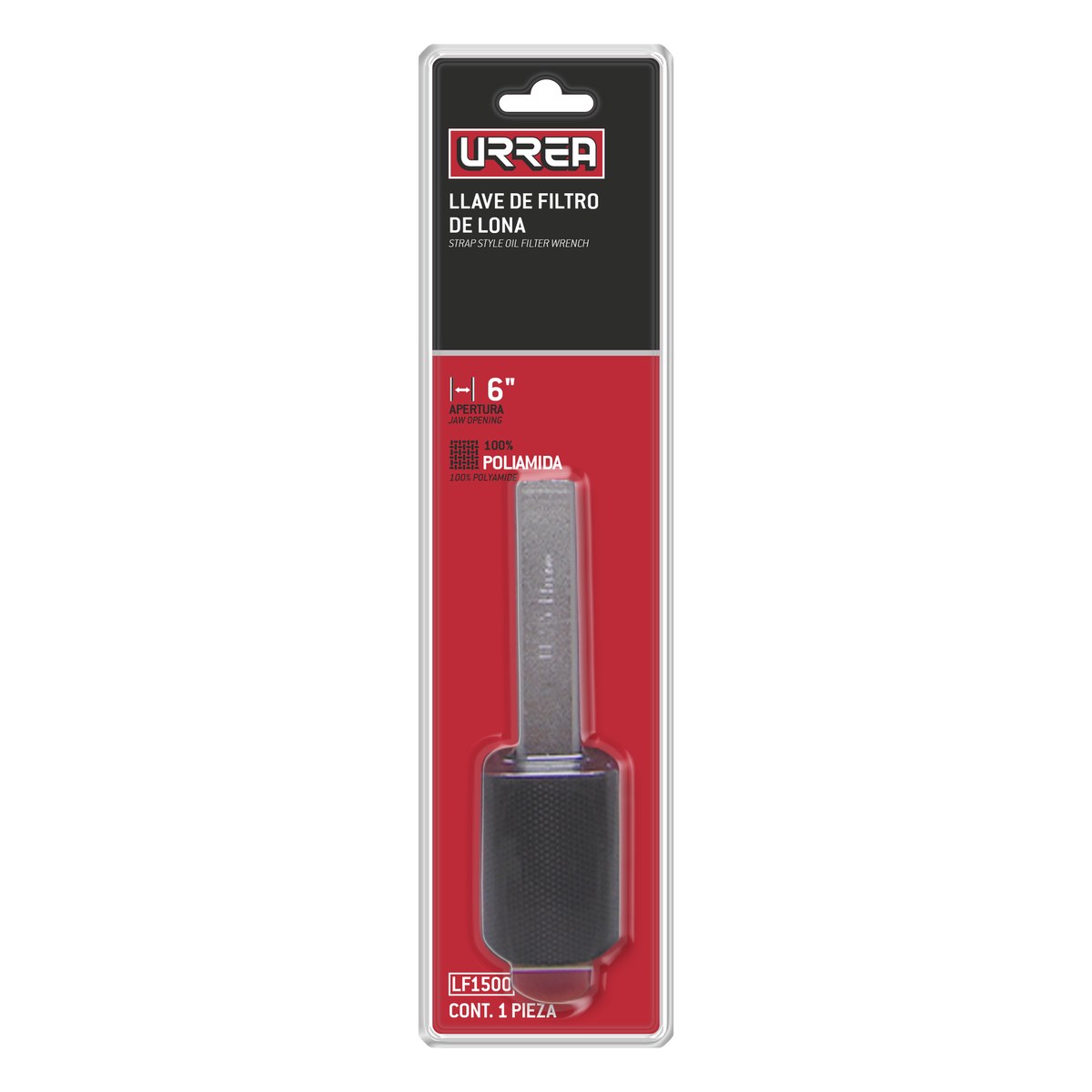 Llave de lona autoajustable para quitar filtros de 1/2" de 0" a 6" Urrea - Imagen 2