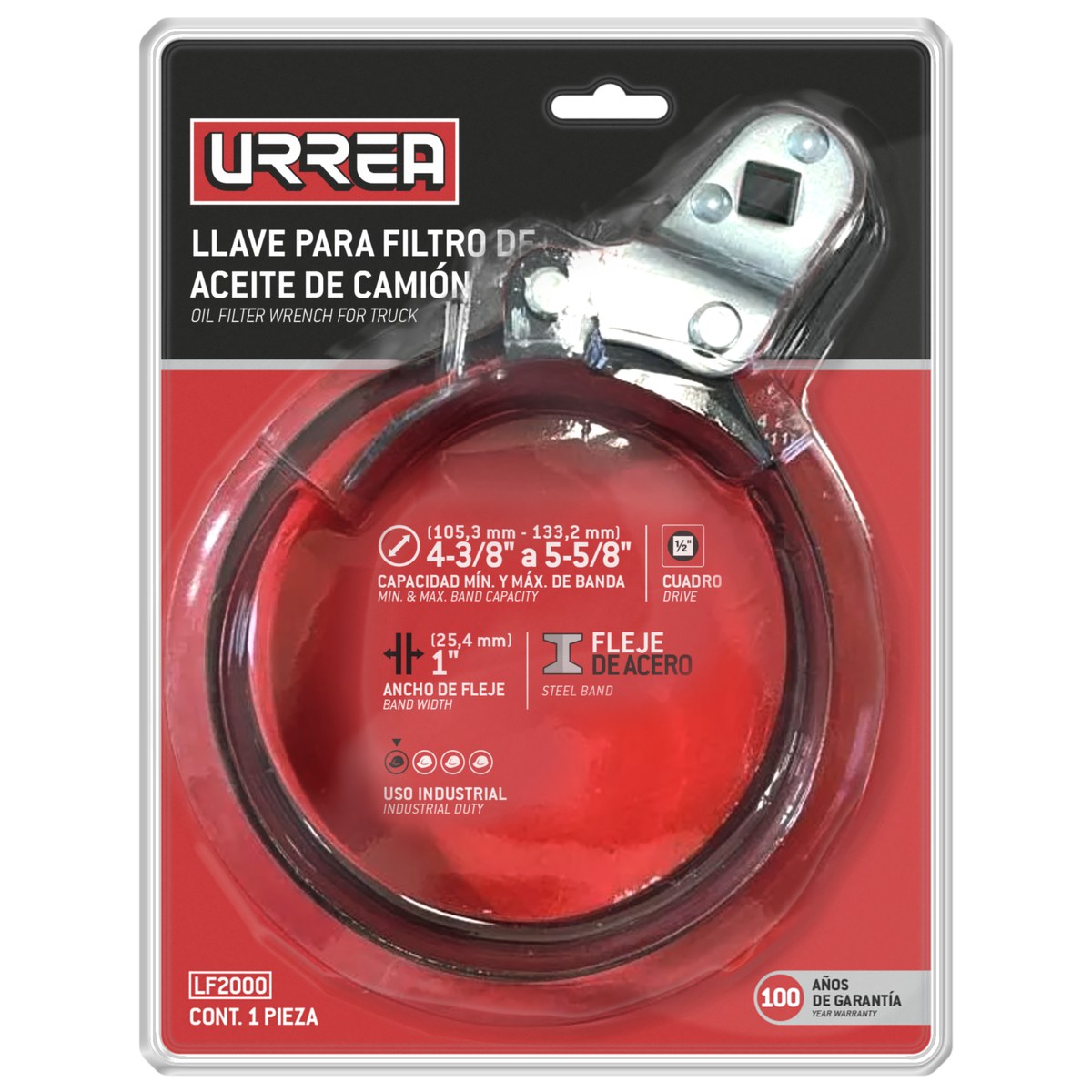 Llave de camión  para quitar filtros de 4-3/8" a 5-5/8" Urrea - Imagen 2
