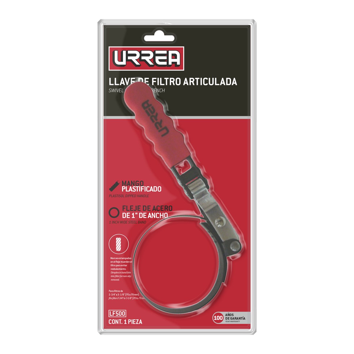 Llave universal para quitar filtros de 2-3/4" a 3-1/8" Urrea - Imagen 2