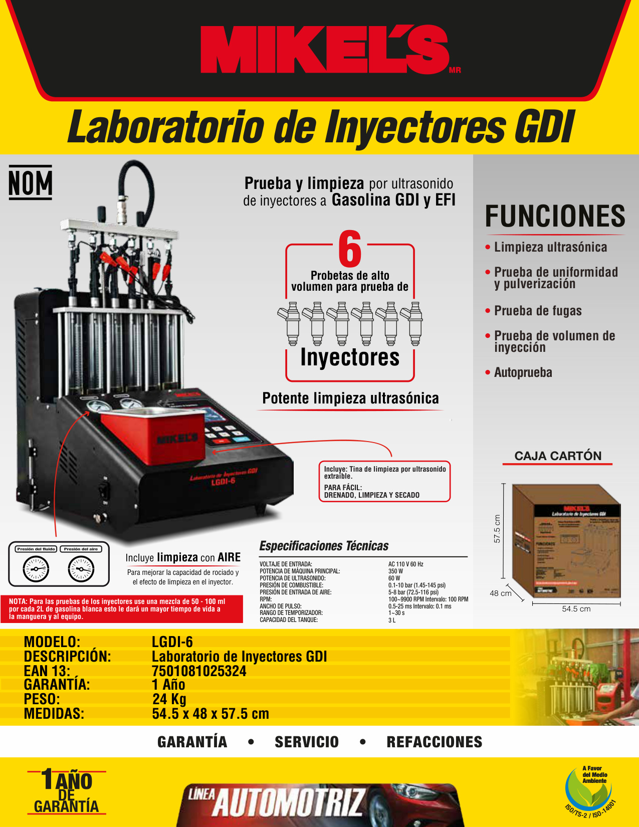 MIKELS LGDI-6 Laboratorio de inyectores para GDI - Imagen 4