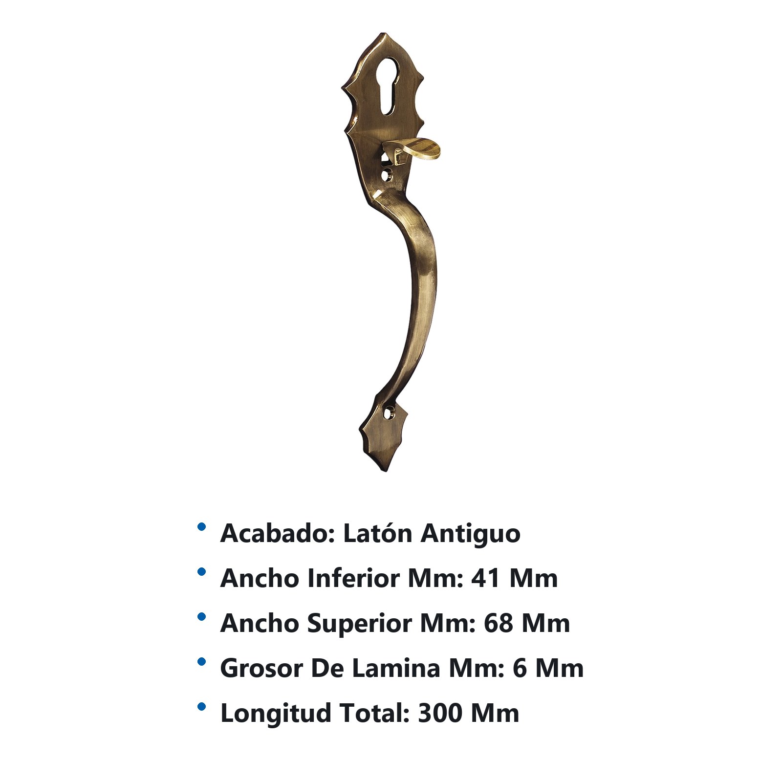 Juego de jaladeras gatillo Classic, latón antiguo Lock - Imagen 2