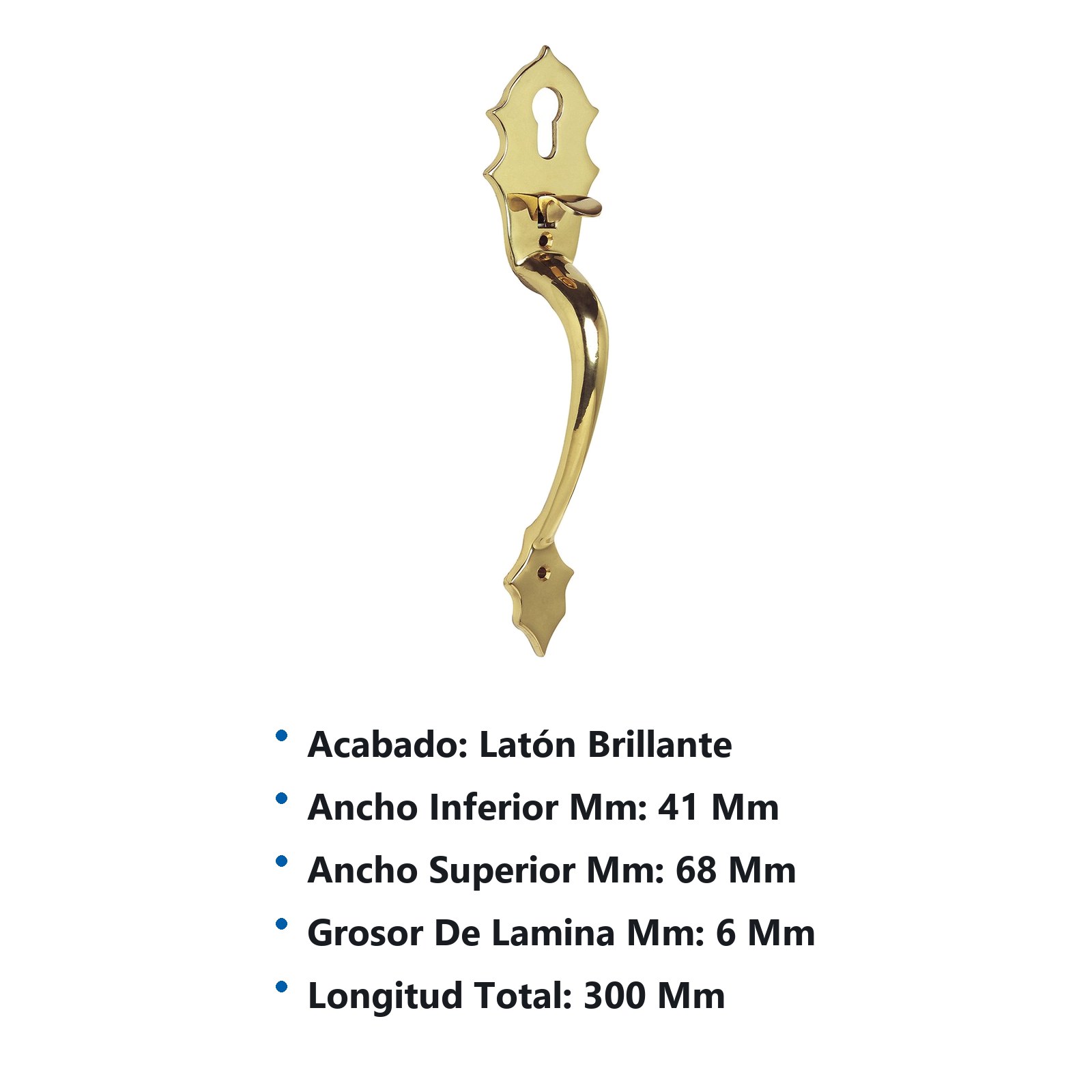 Juego de jaladeras gatillo Classic, latón brillante Lock - Imagen 3