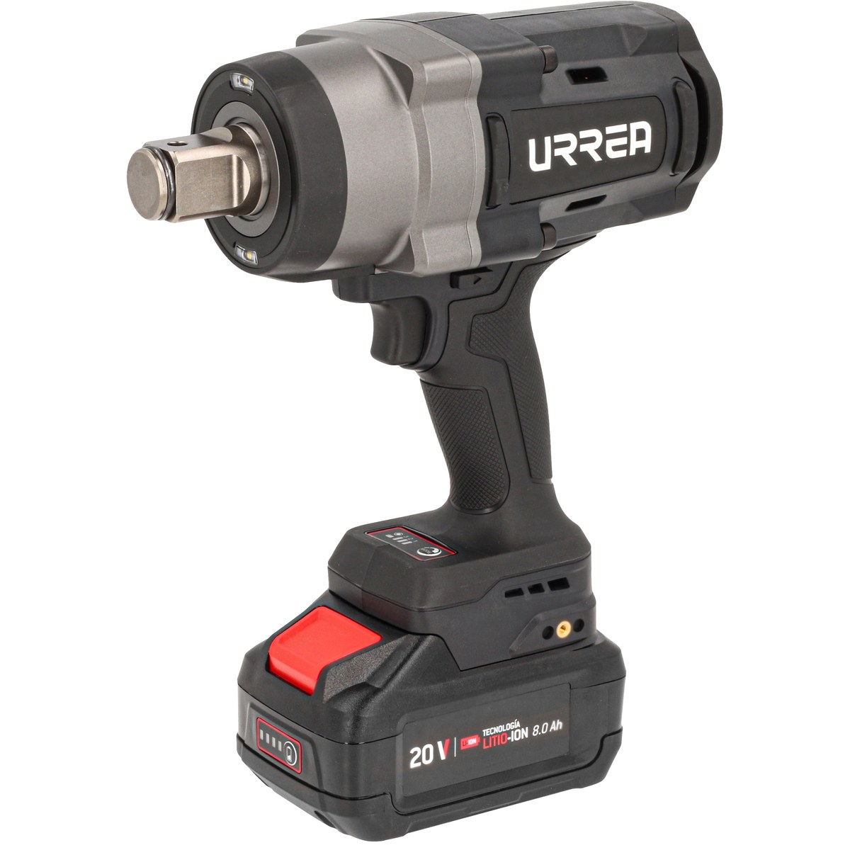 Pistola de impacto 1" a batería Litio-ion 20 V 1900 Nm Urrea