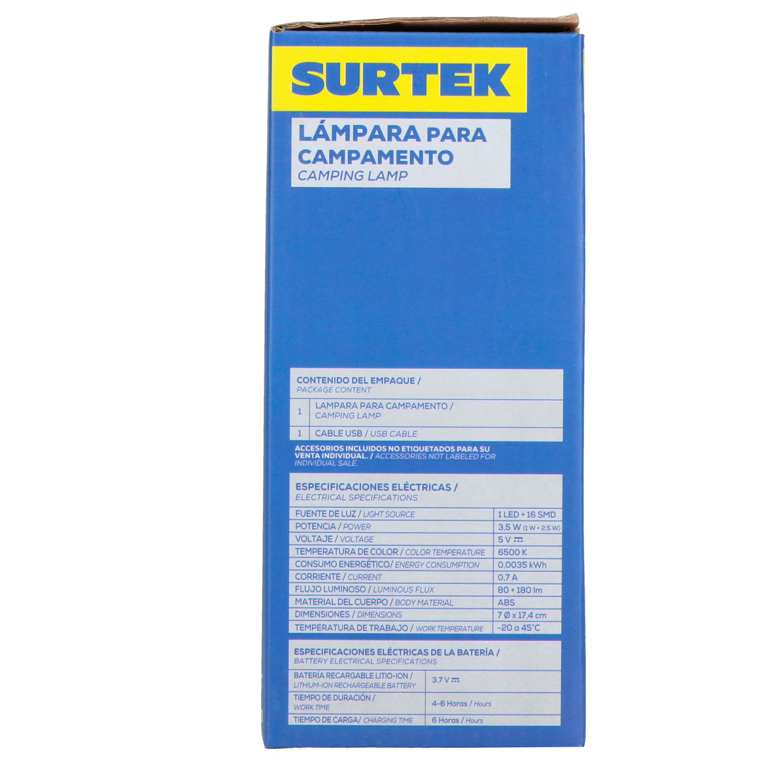 Linterna de LED para campamento recargable de 180 lm Surtek - Imagen 4