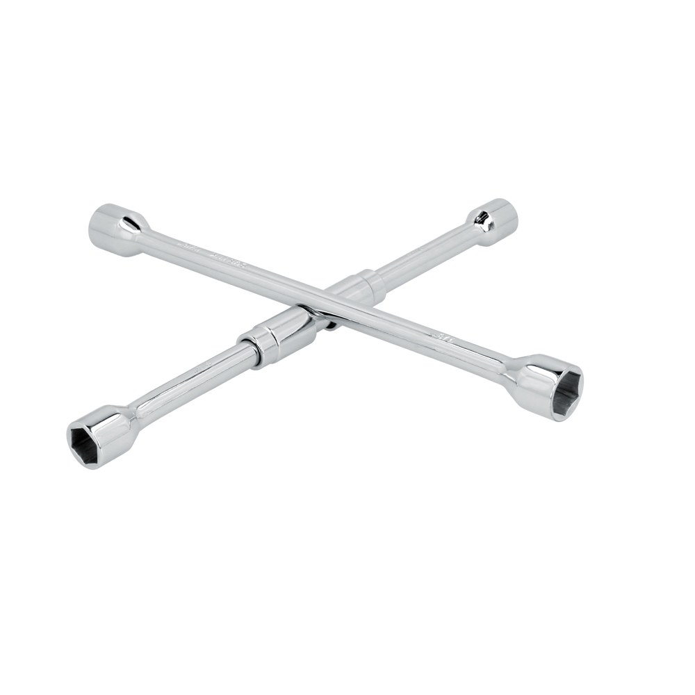 Llave de cruz cromada plegable 14" Surtek